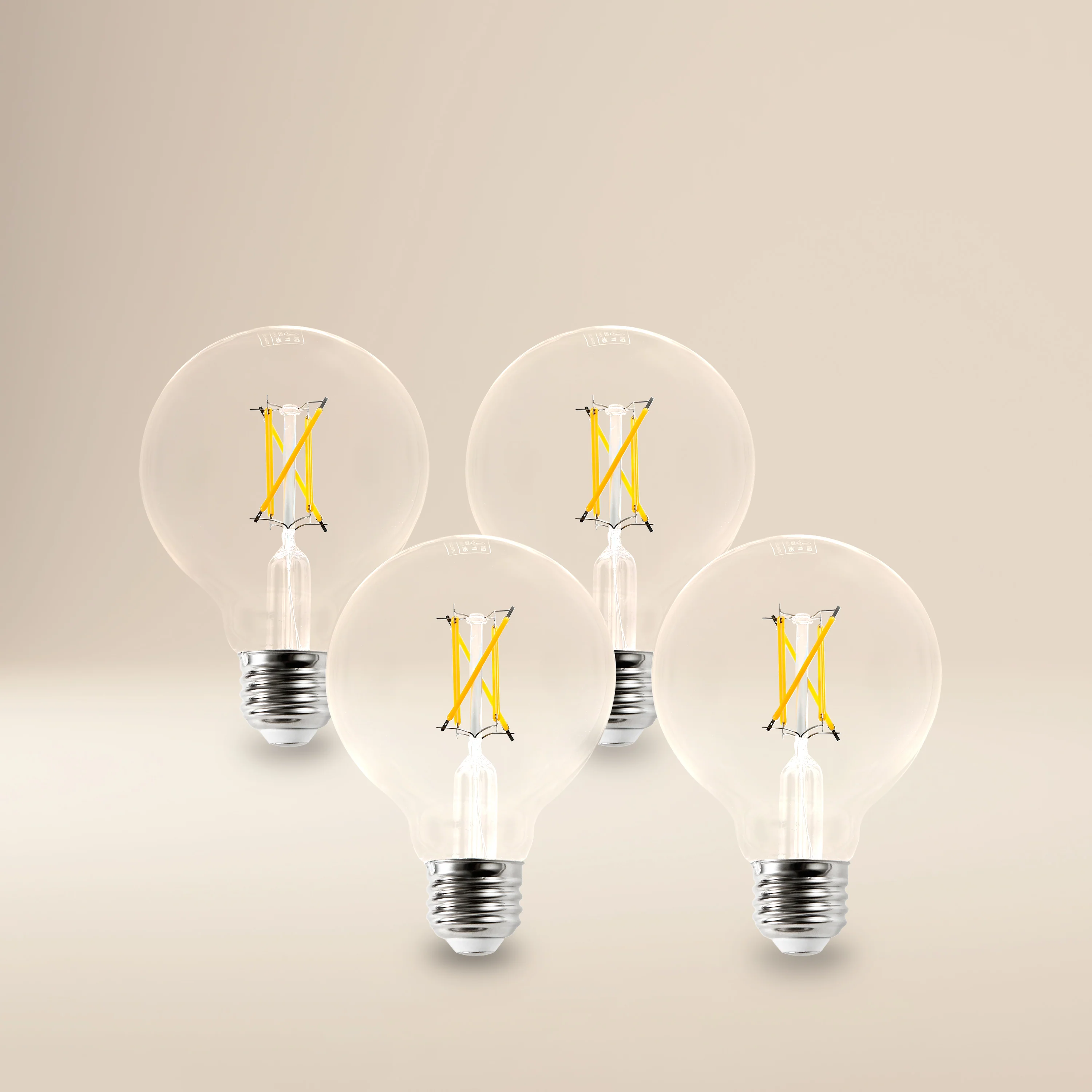 Niva G25 LED Filament Light Bulbs | Clear | Set of 4