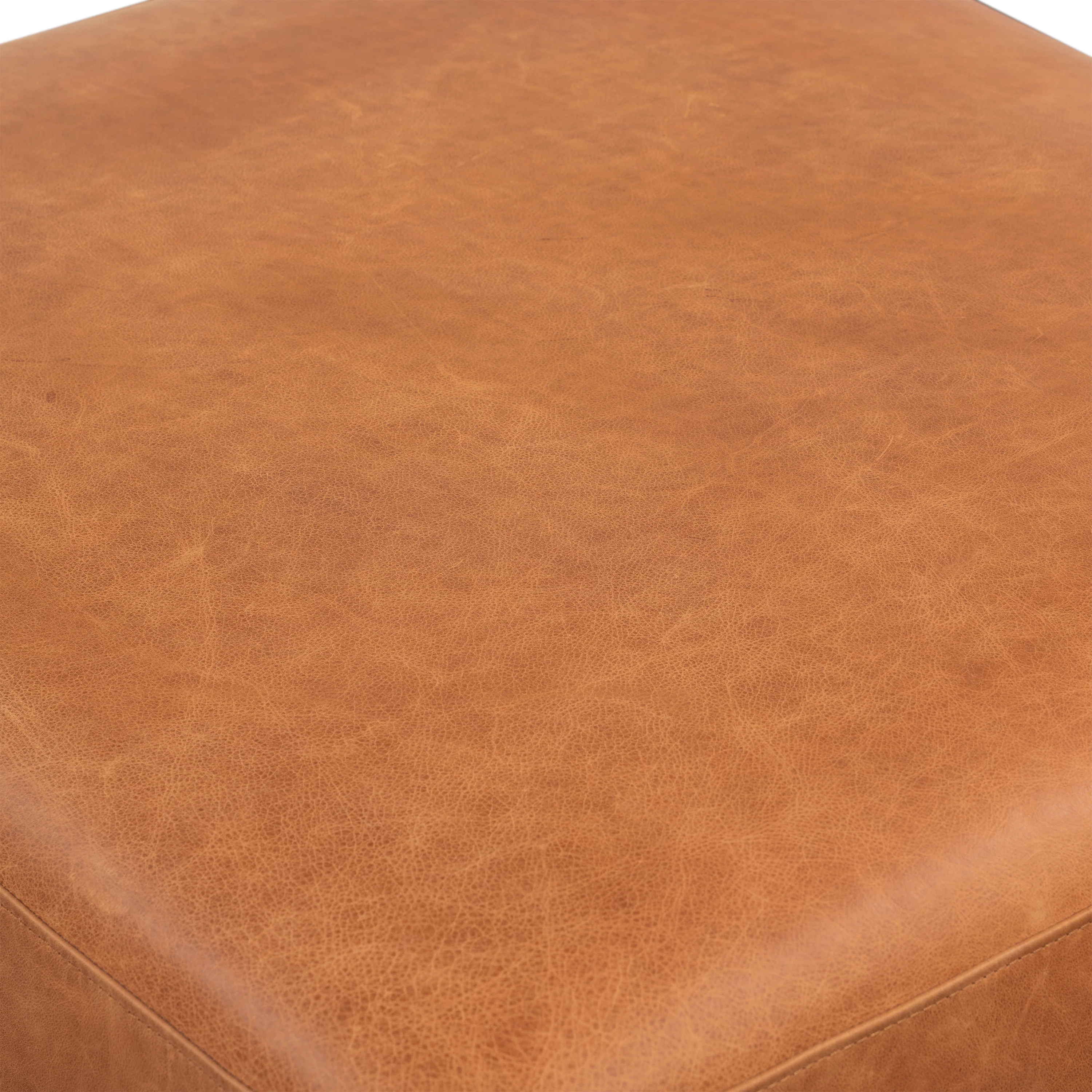 Nolita Leather Ottoman | Cognac Tan - Image 10