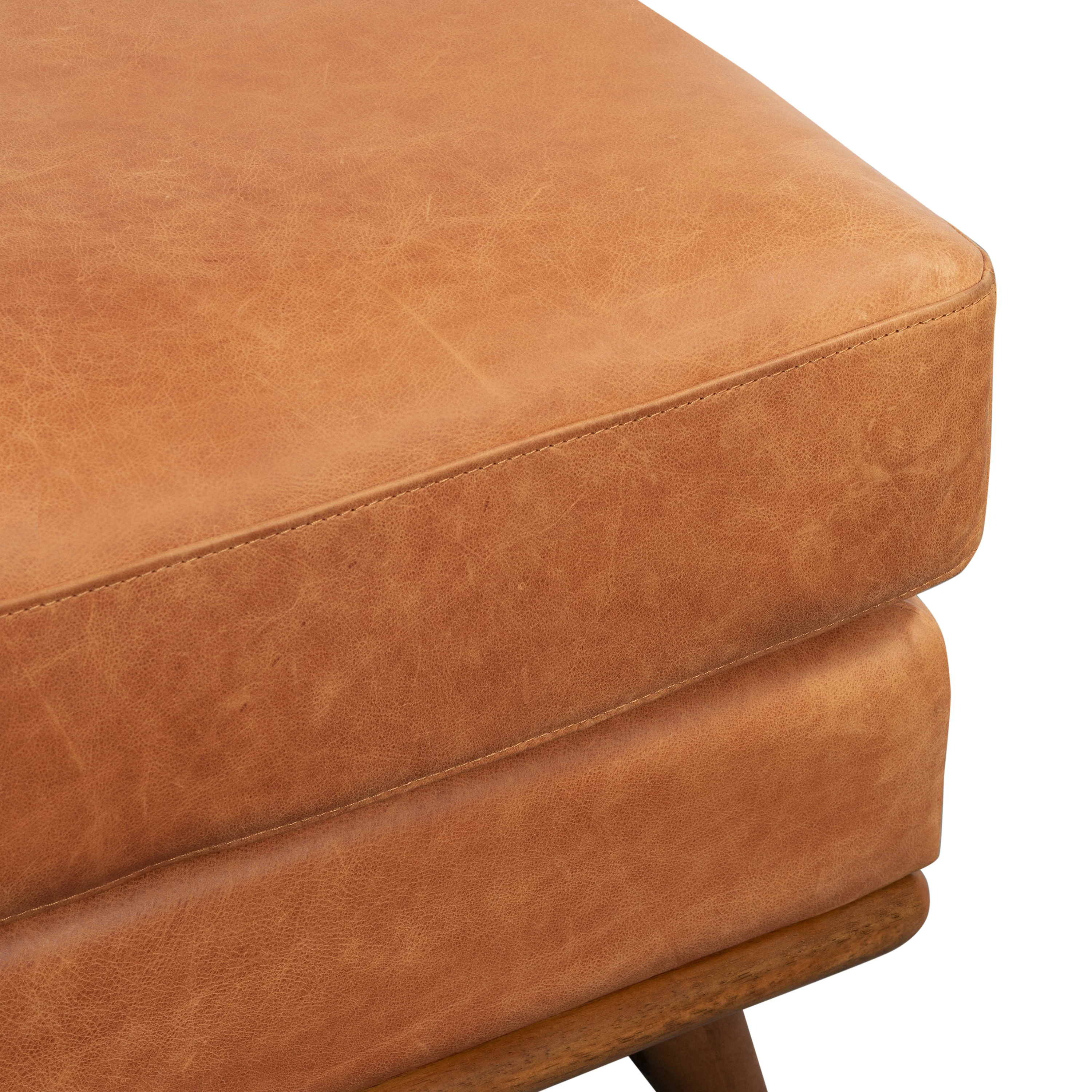 Nolita Leather Ottoman | Cognac Tan - Image 7