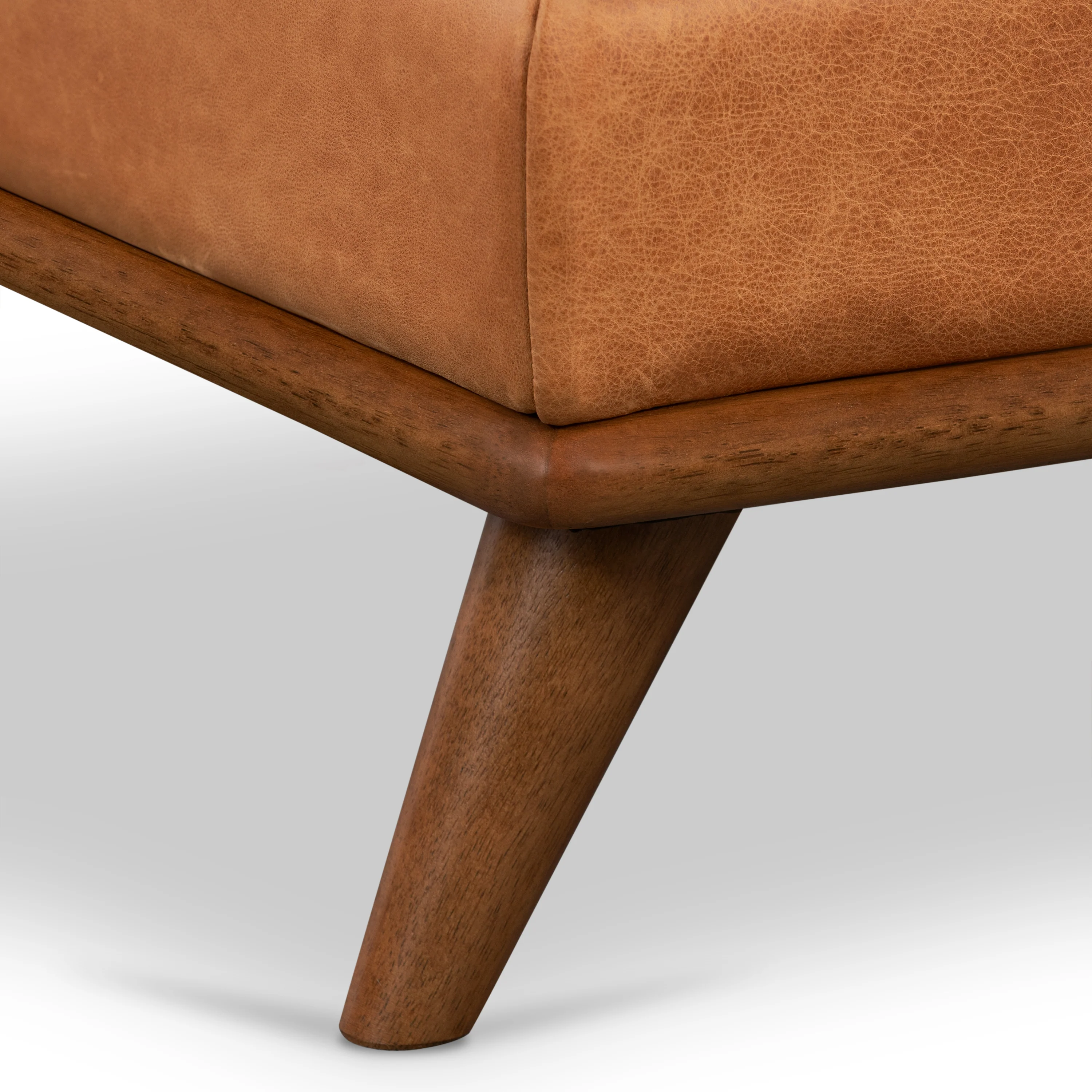 Nolita Leather Ottoman | Cognac Tan - Image 8