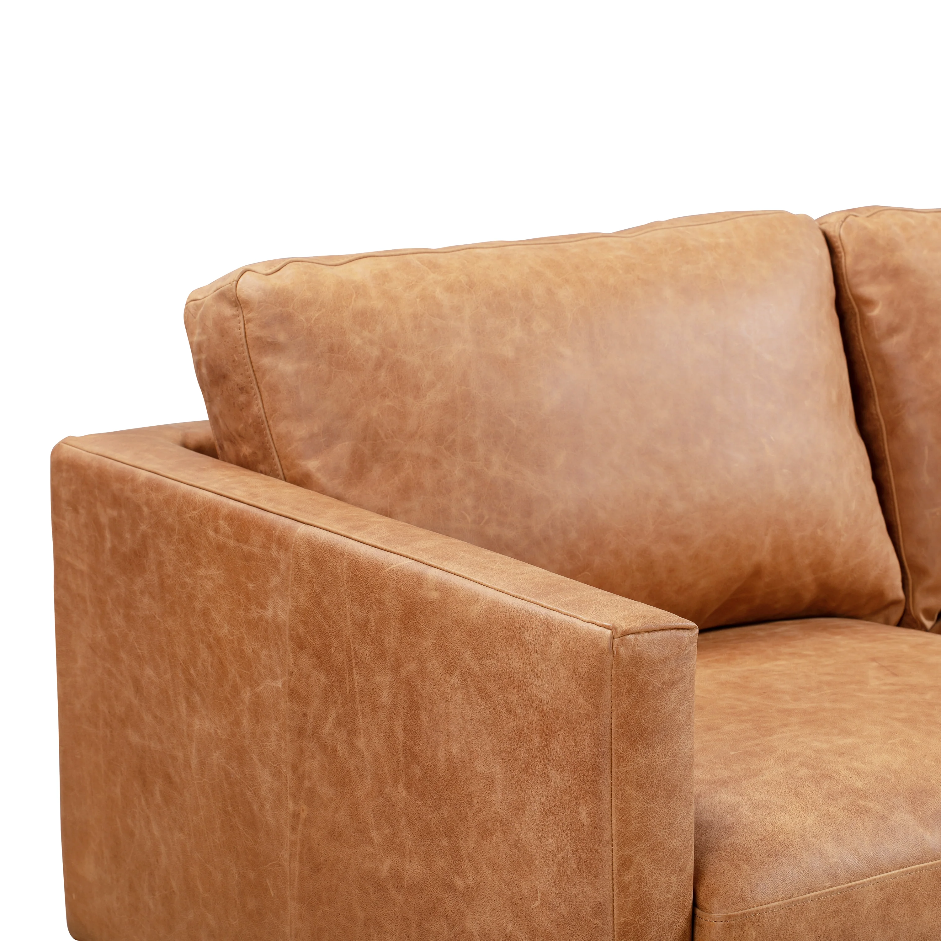 Nolita 85" Leather Sofa | Cognac Tan - Image 12