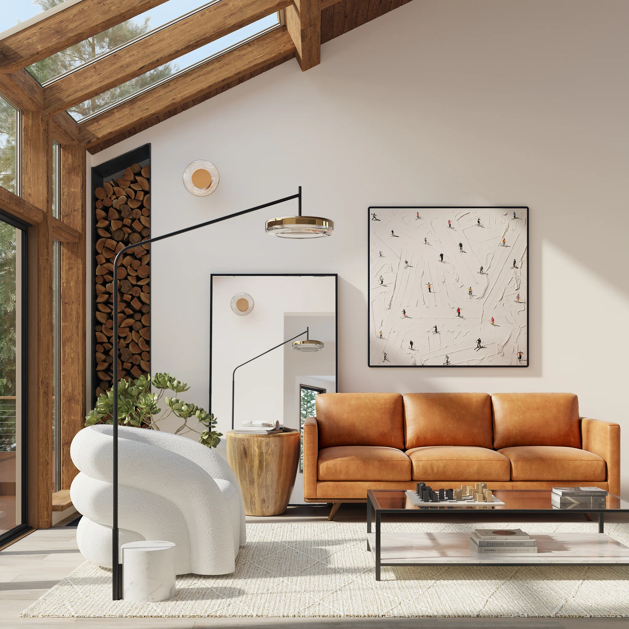 Nolita 85" Leather Sofa | Cognac Tan - Image 5