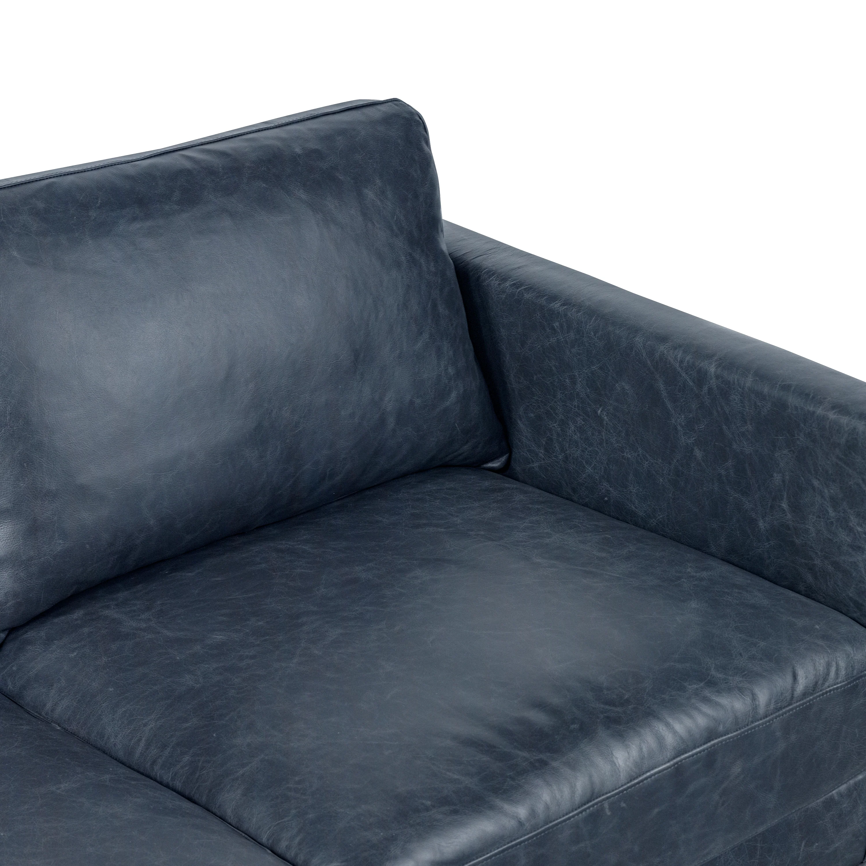 Nolita 85" Leather Sofa | Nightfall Blue - Image 11