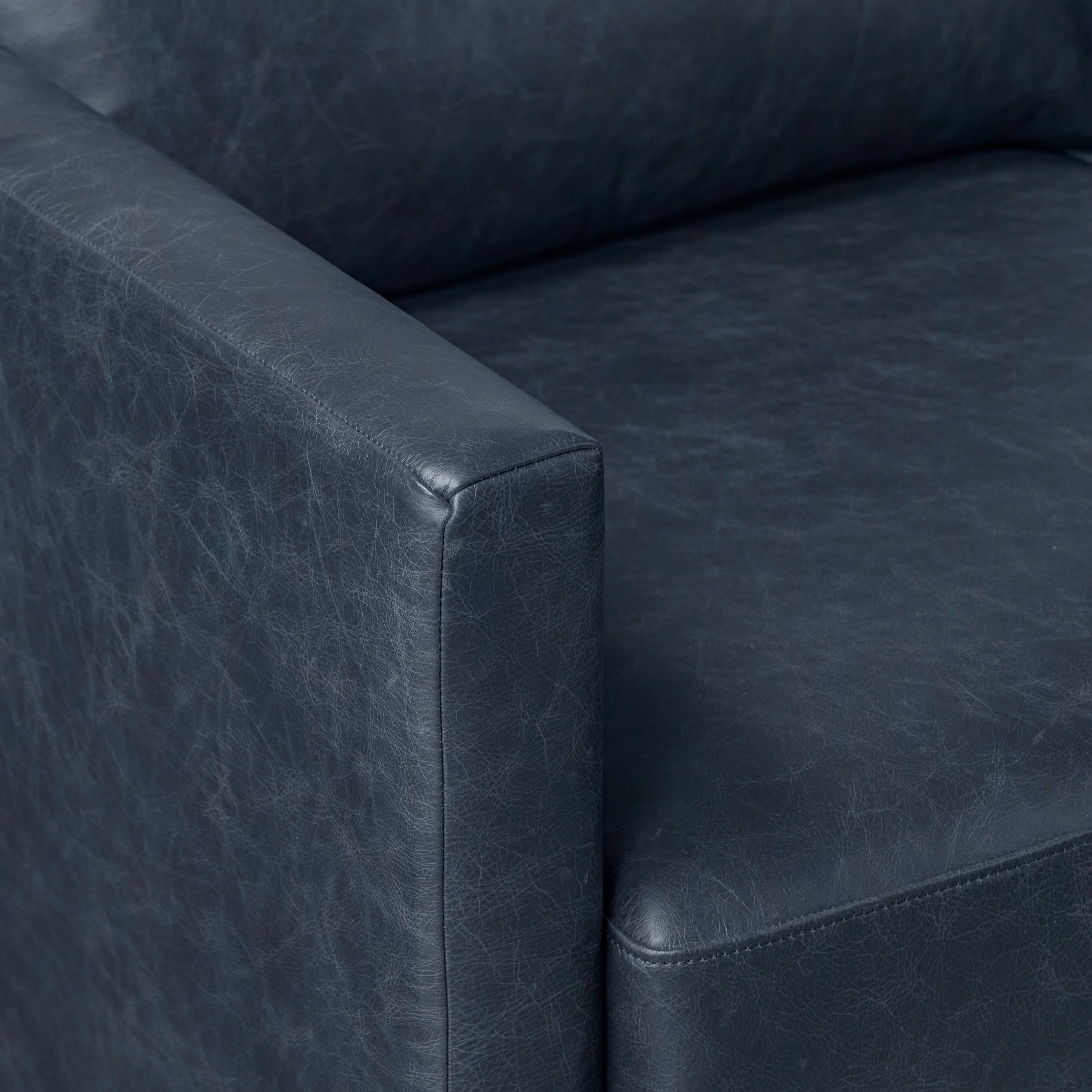 Nolita 85" Leather Sofa | Nightfall Blue - Image 12