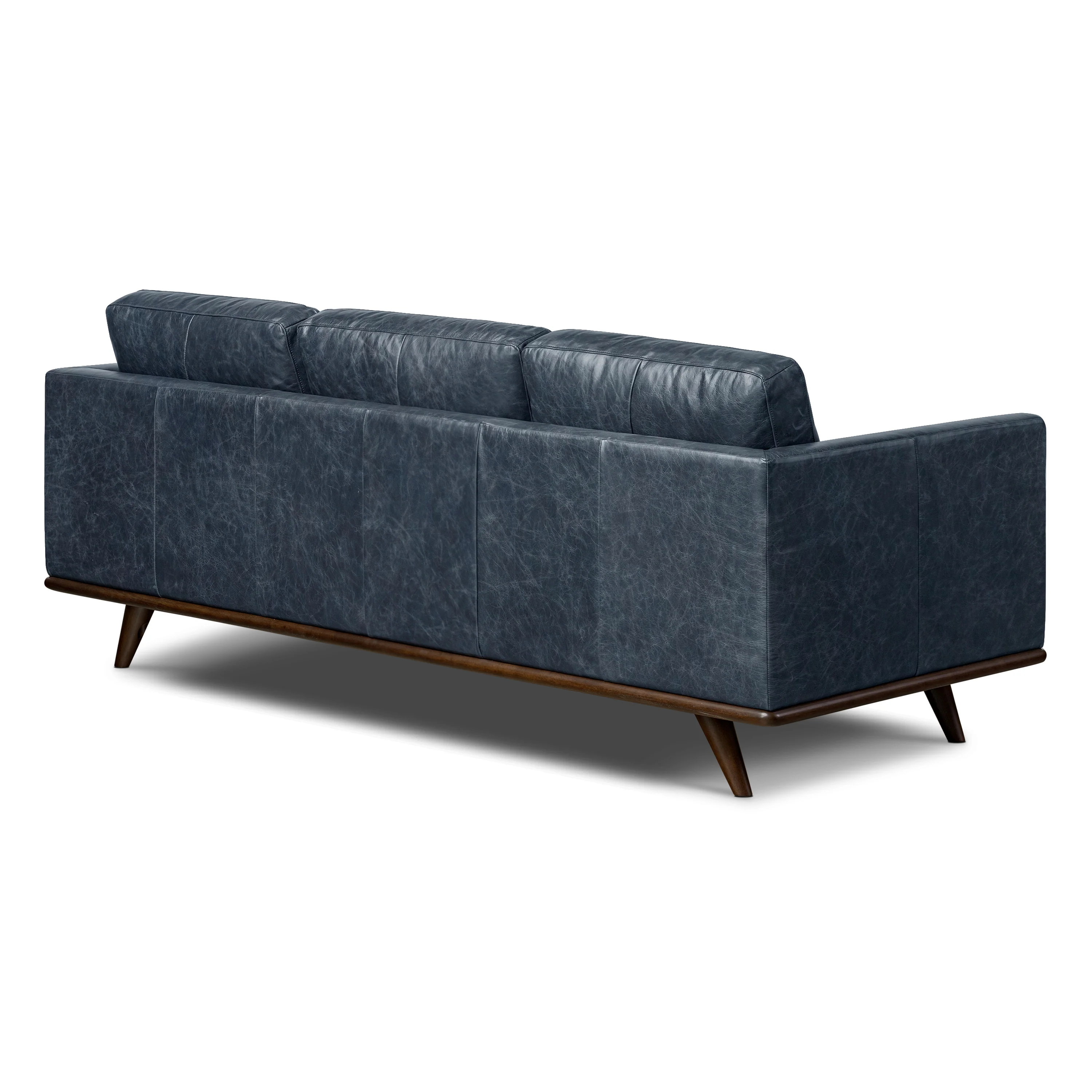 Nolita 85" Leather Sofa | Nightfall Blue - Image 7