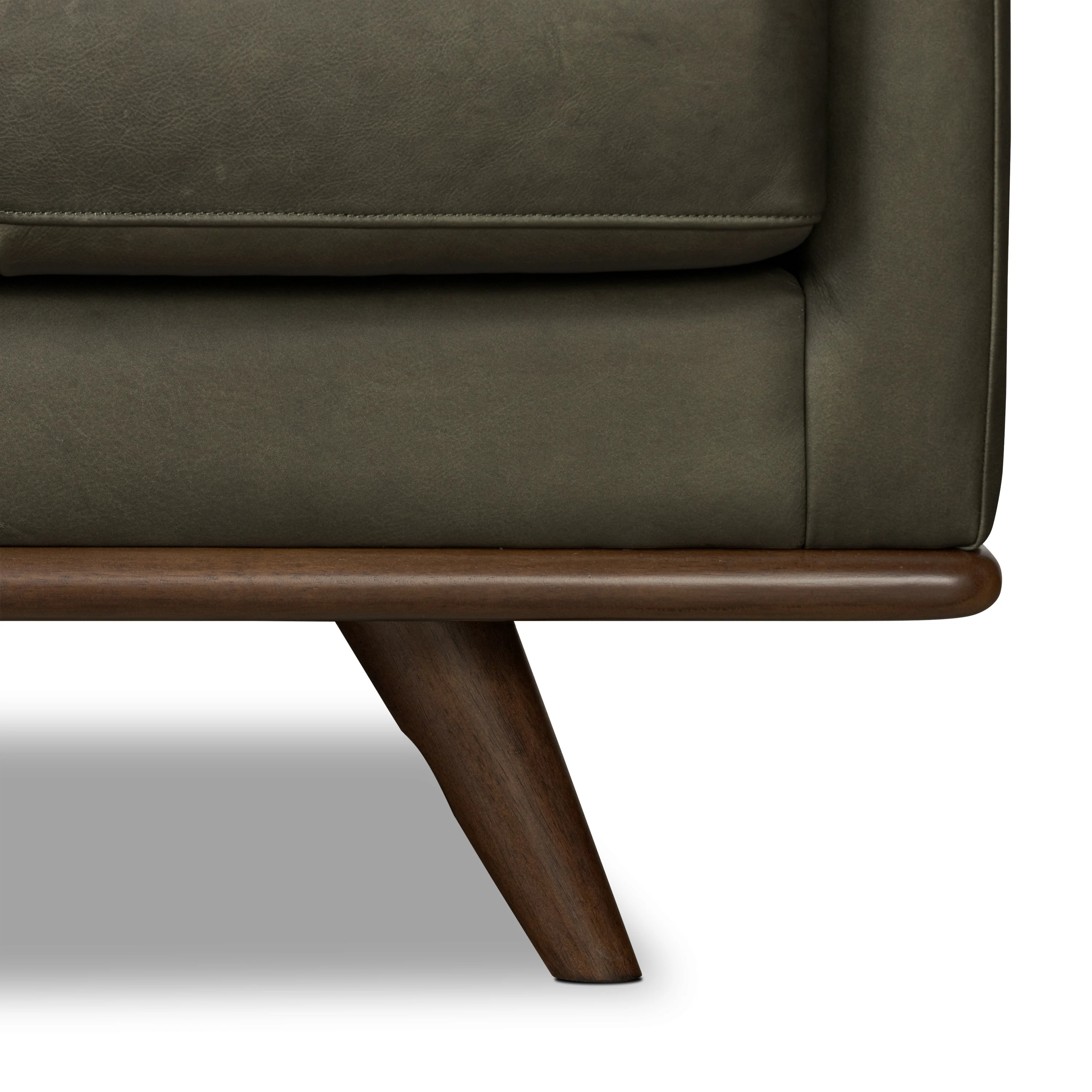 Nolita 85" Leather Sofa | Olivine Green - Image 10