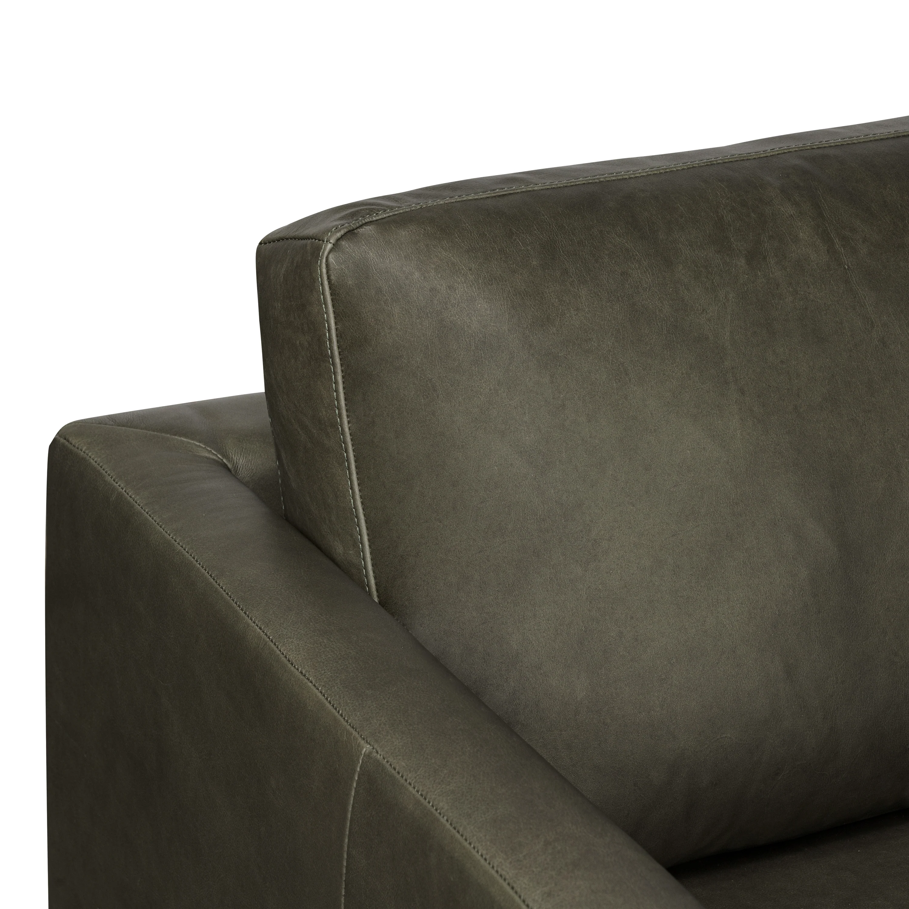 Nolita 85" Leather Sofa | Olivine Green - Image 11