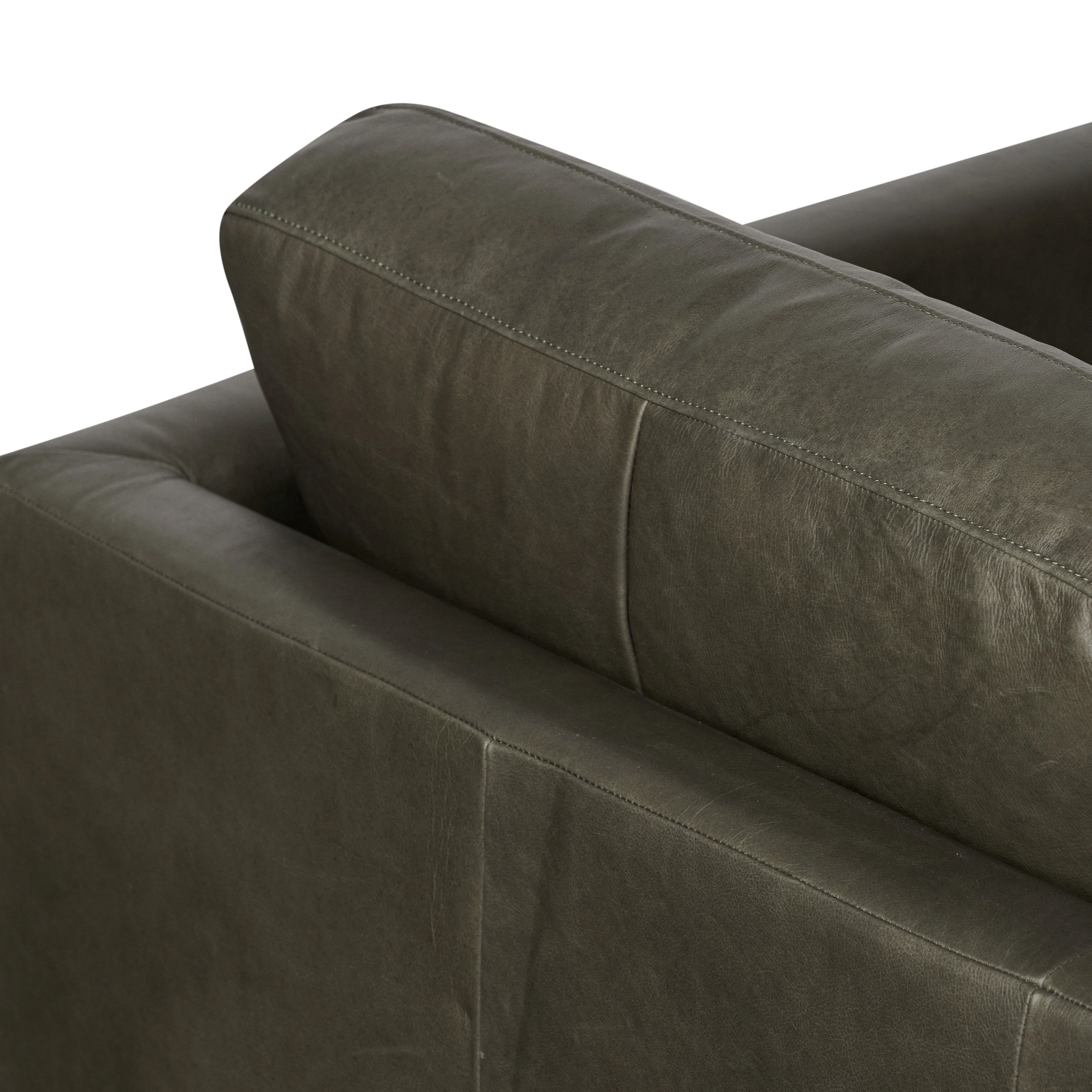 Nolita 85" Leather Sofa | Olivine Green - Image 13