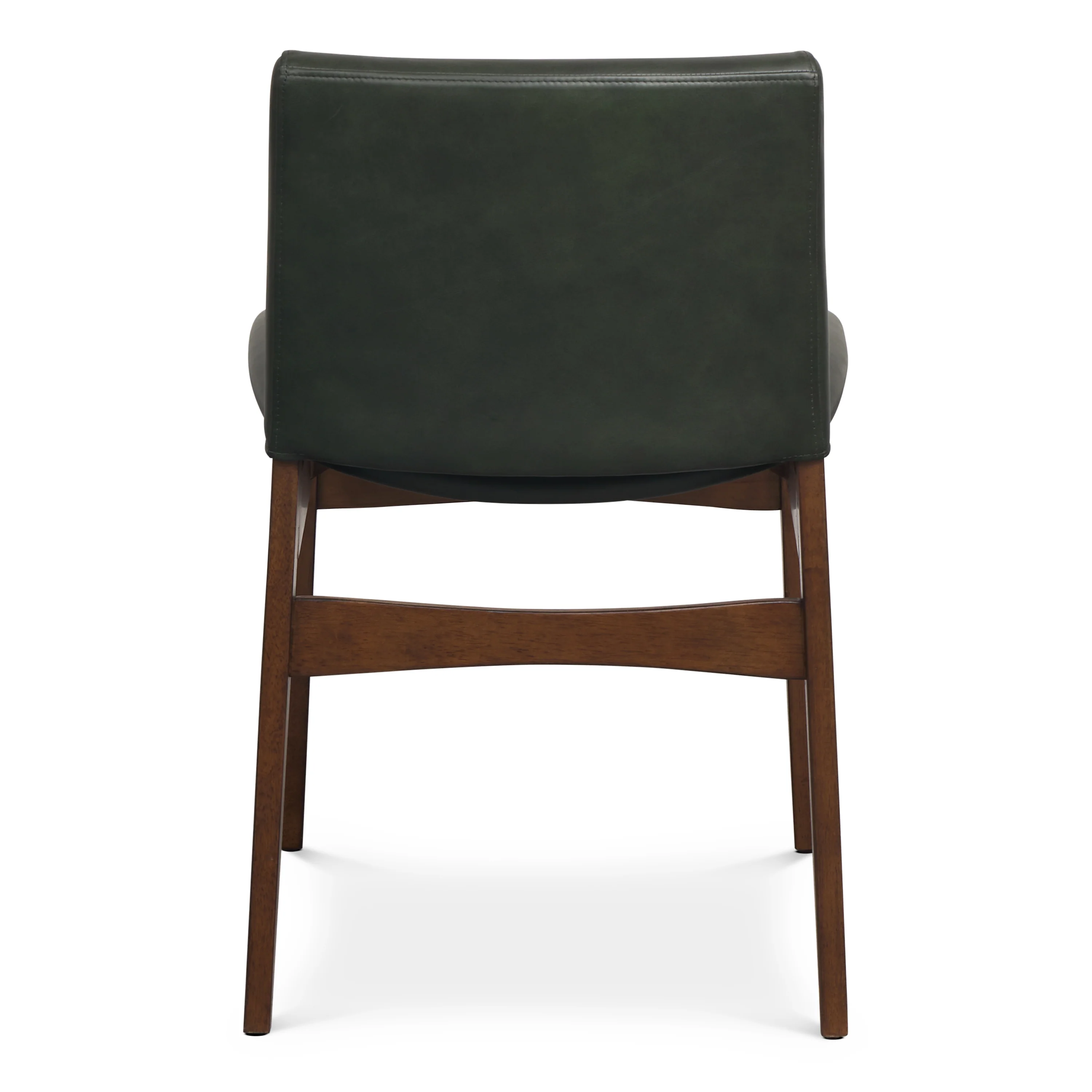Oliva Leather Dining Chair | Green/Walnut - Image 7