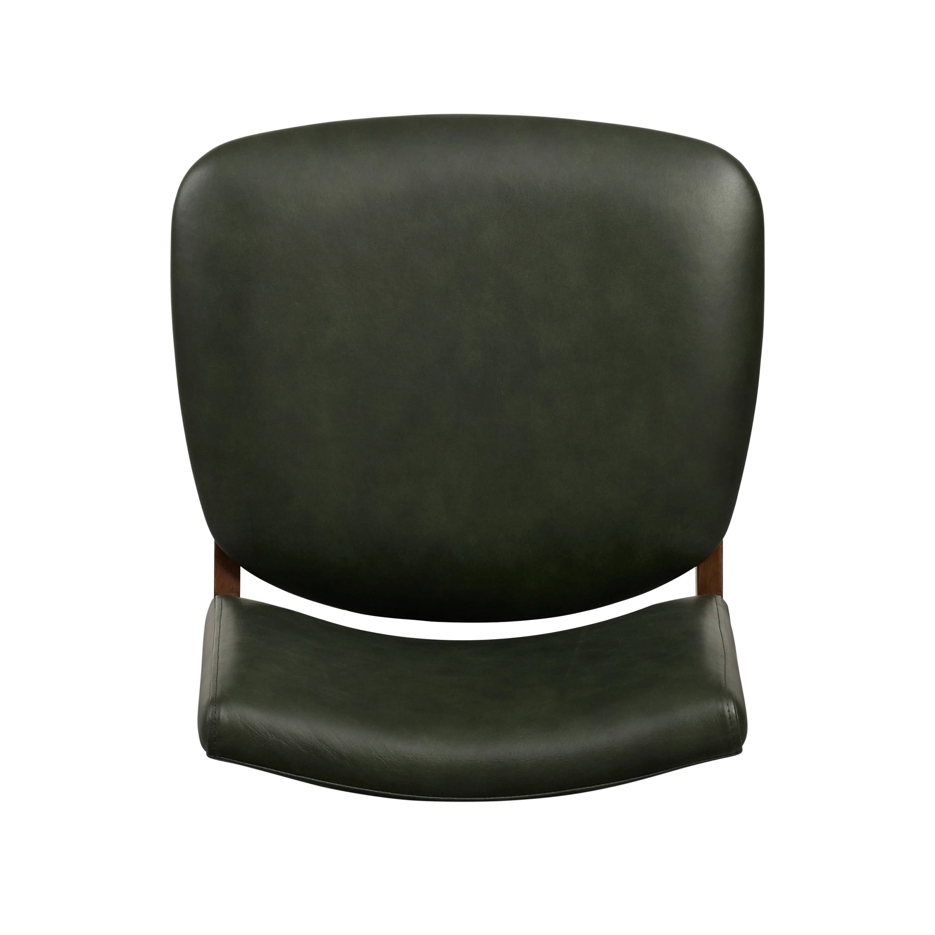 Oliva Leather Dining Chair | Green/Walnut - Image 8