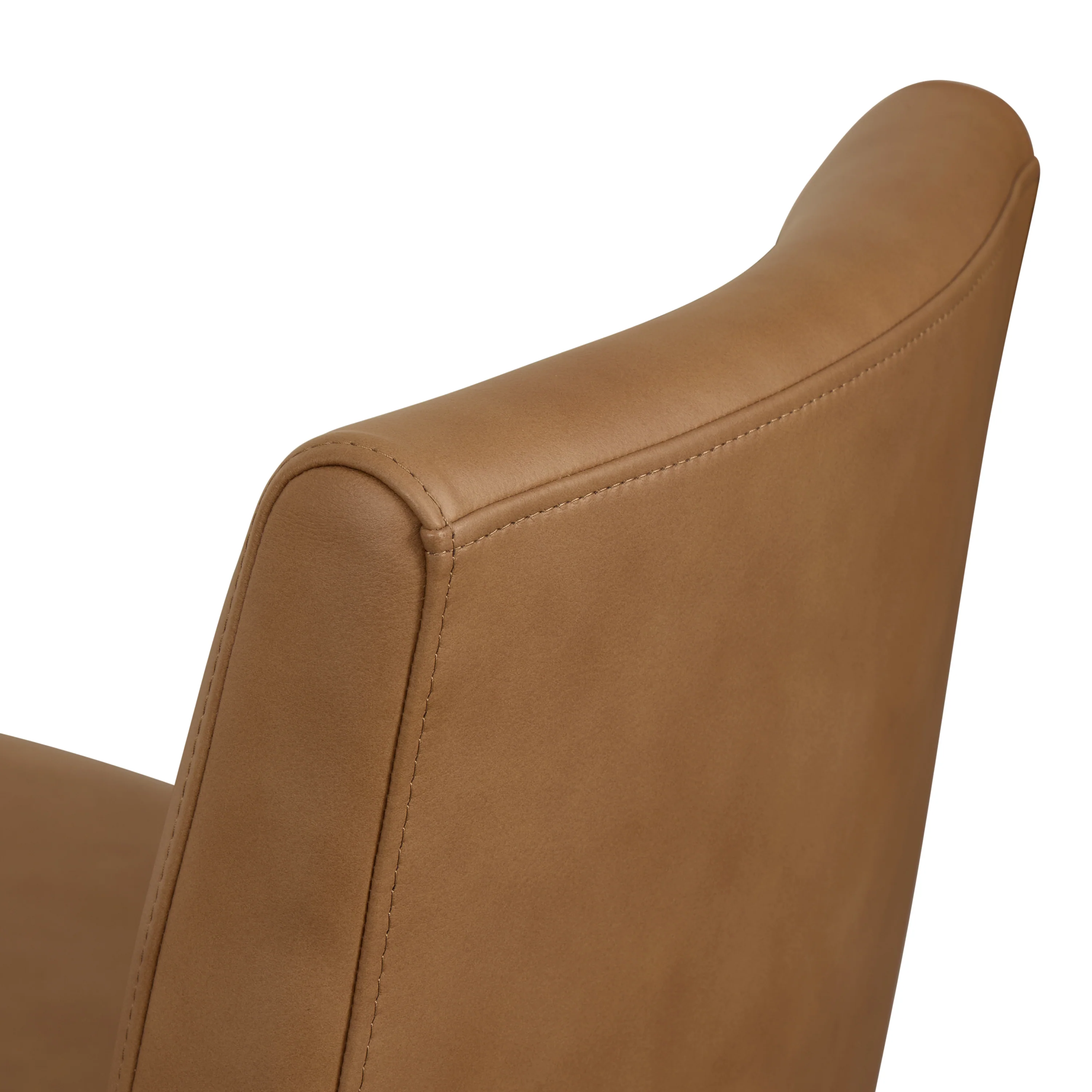 Oliva Leather Dining Chair | Tan/Walnut - Image 10
