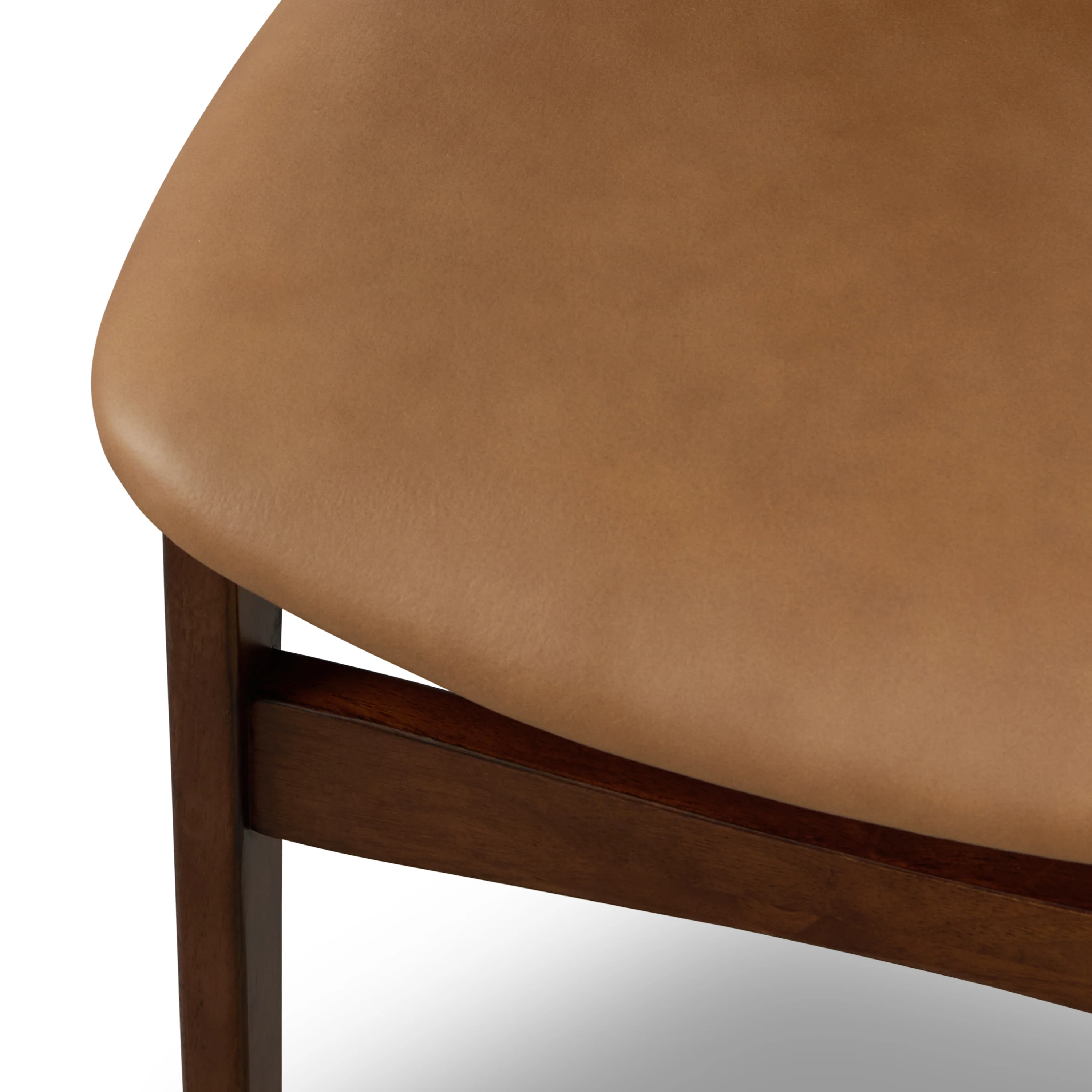 Oliva Leather Dining Chair | Tan/Walnut - Image 11