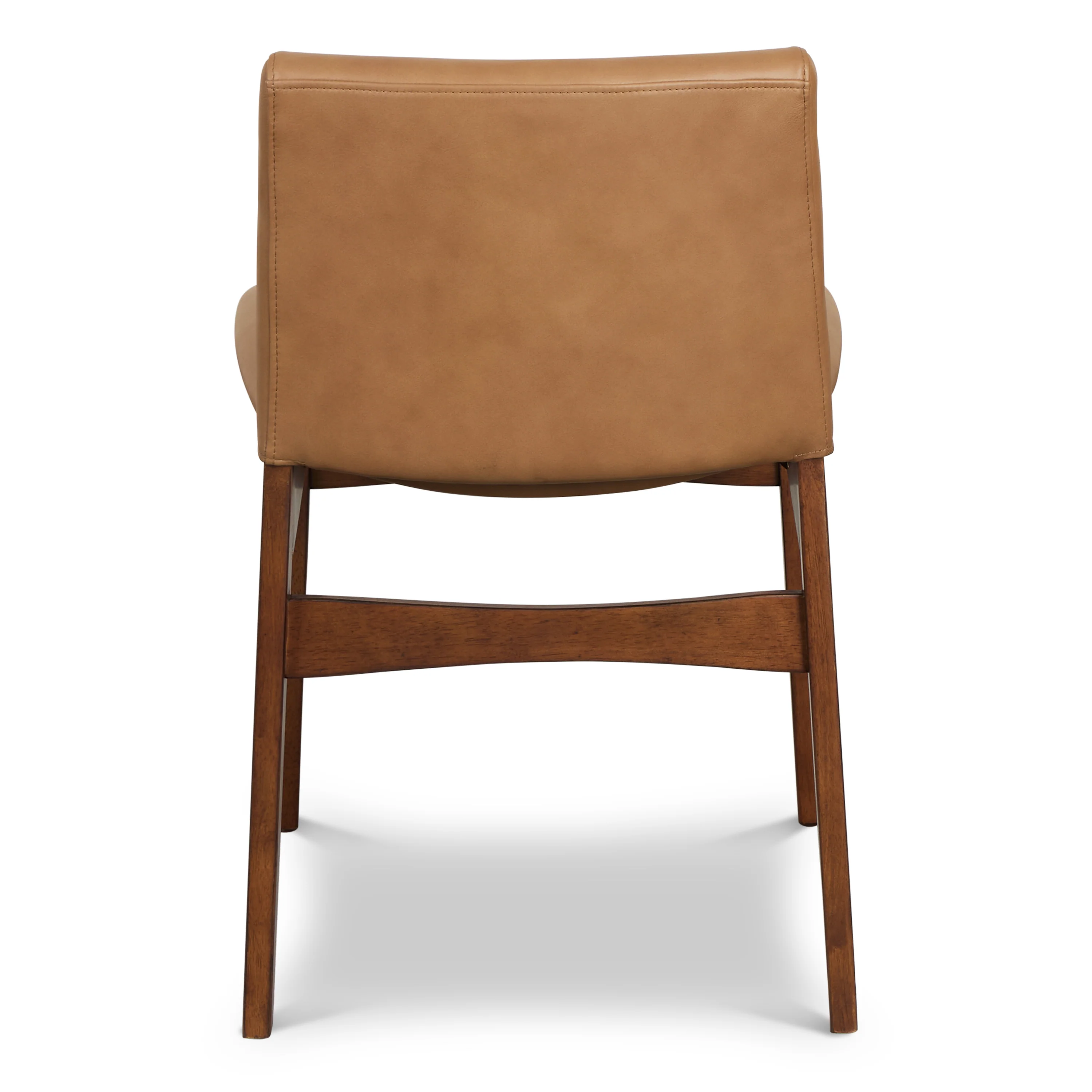 Oliva Leather Dining Chair | Tan/Walnut - Image 7
