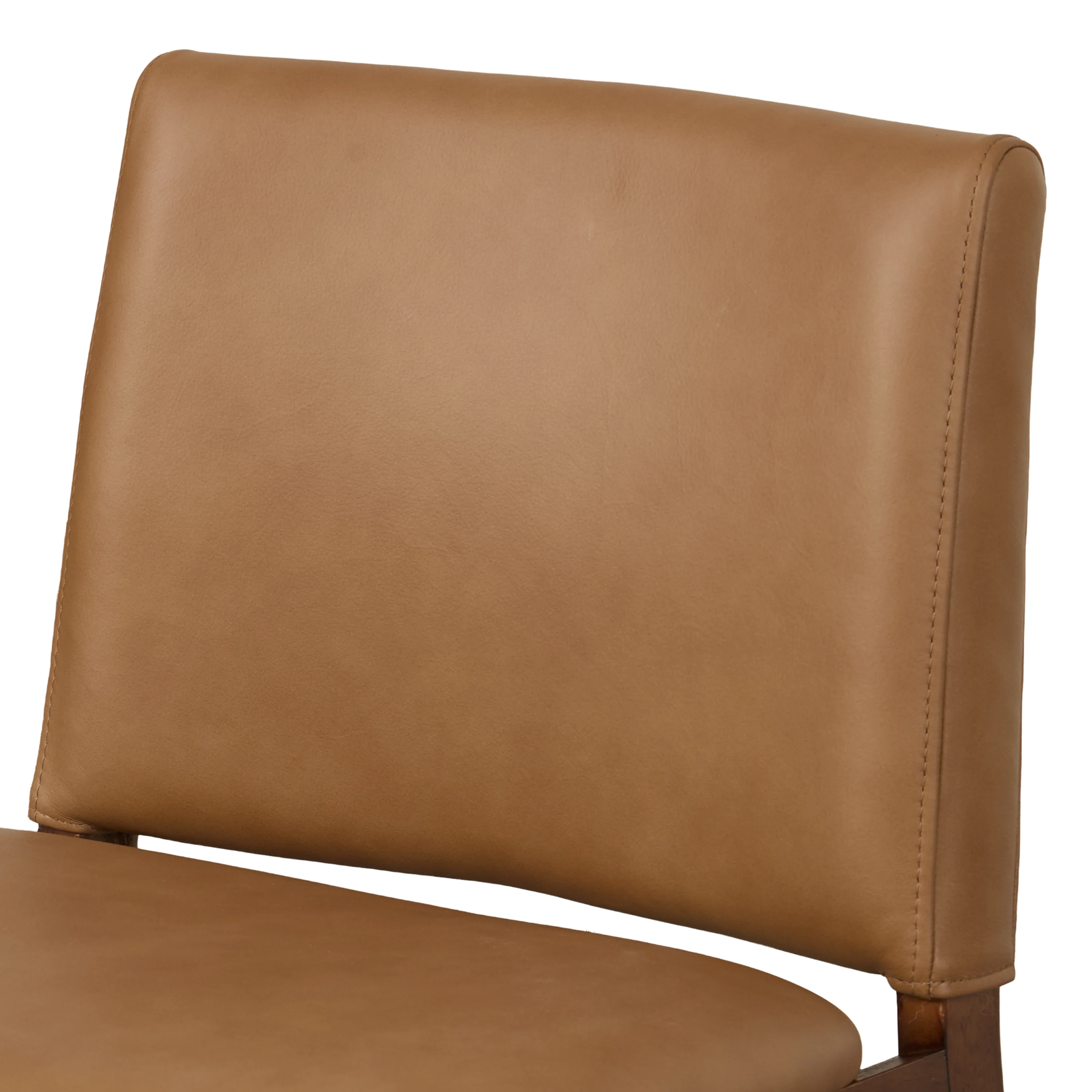 Oliva Leather Dining Chair | Tan/Walnut - Image 9