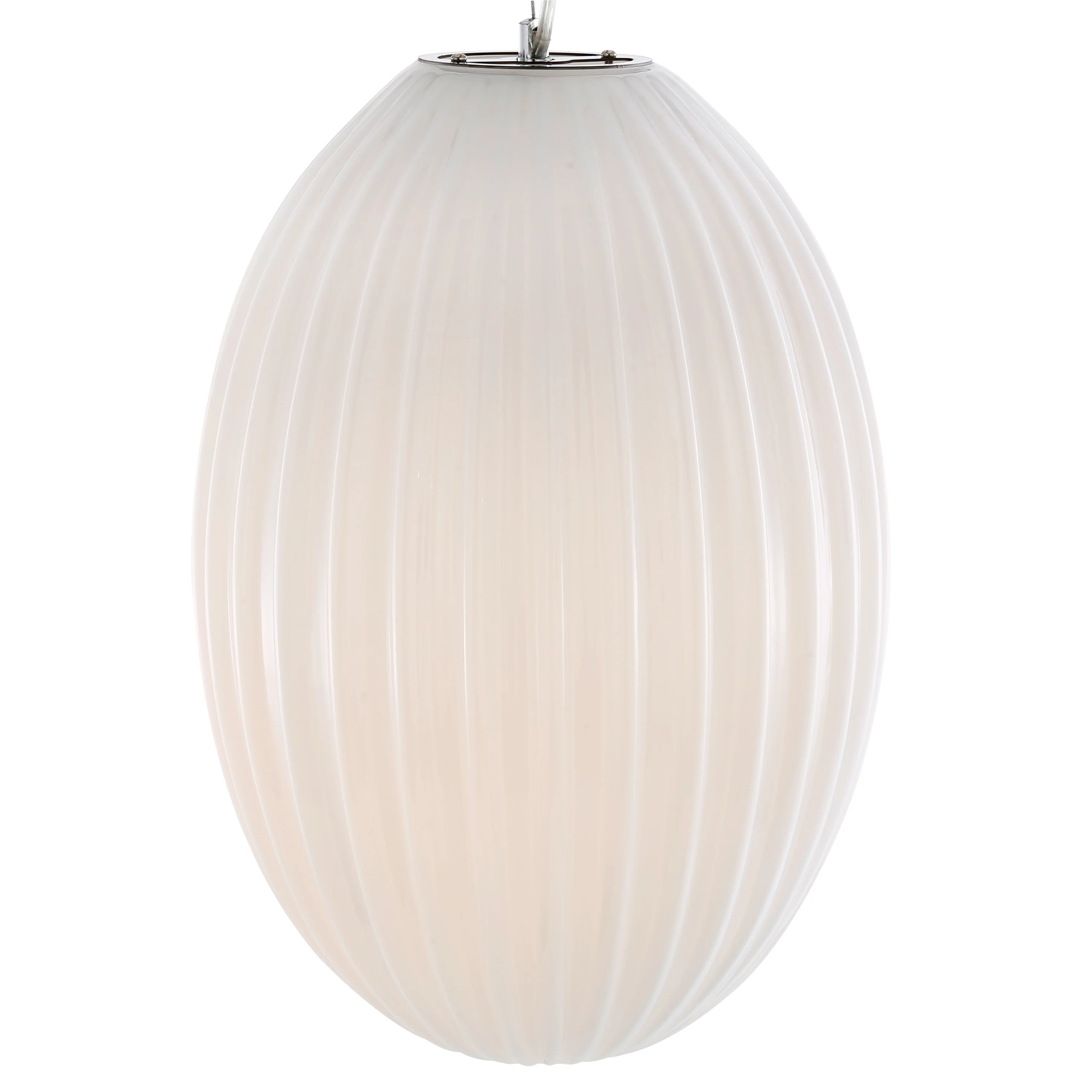 Opal 12" Glass Pendant Light | Chrome/Opal - Image 13