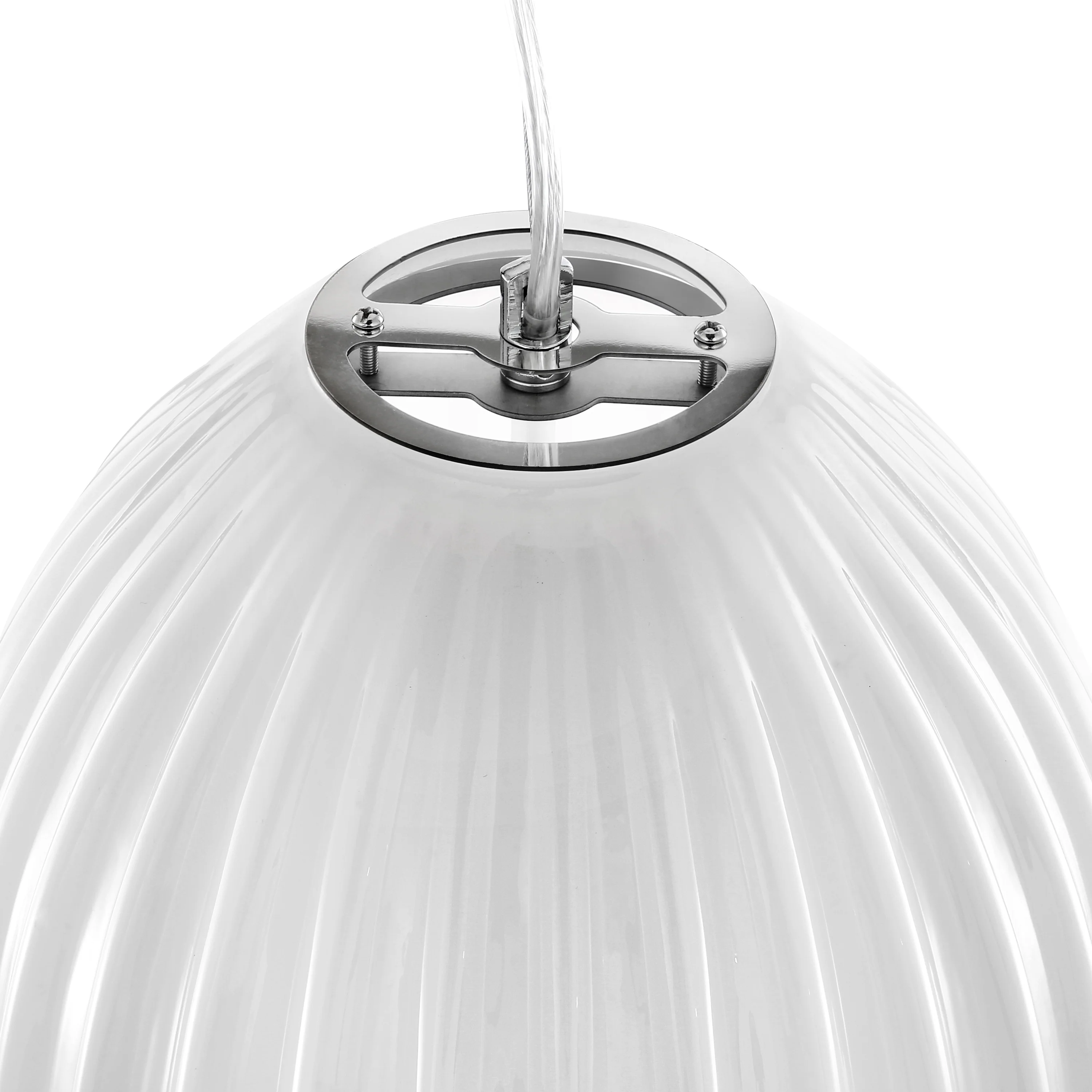 Opal 12" Glass Pendant Light | Chrome/Opal - Image 14