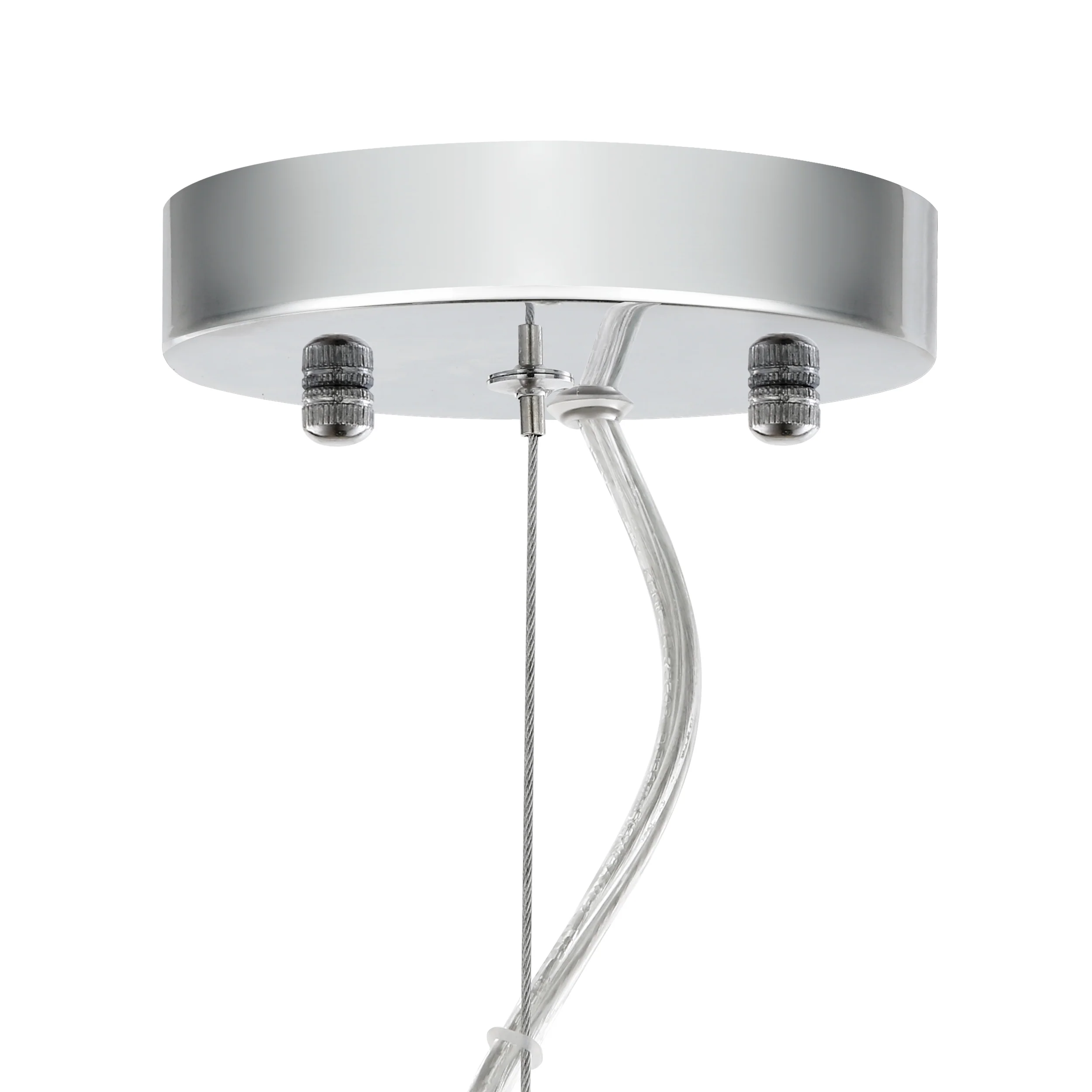 Opal 12" Glass Pendant Light | Chrome/Smokey - Image 17