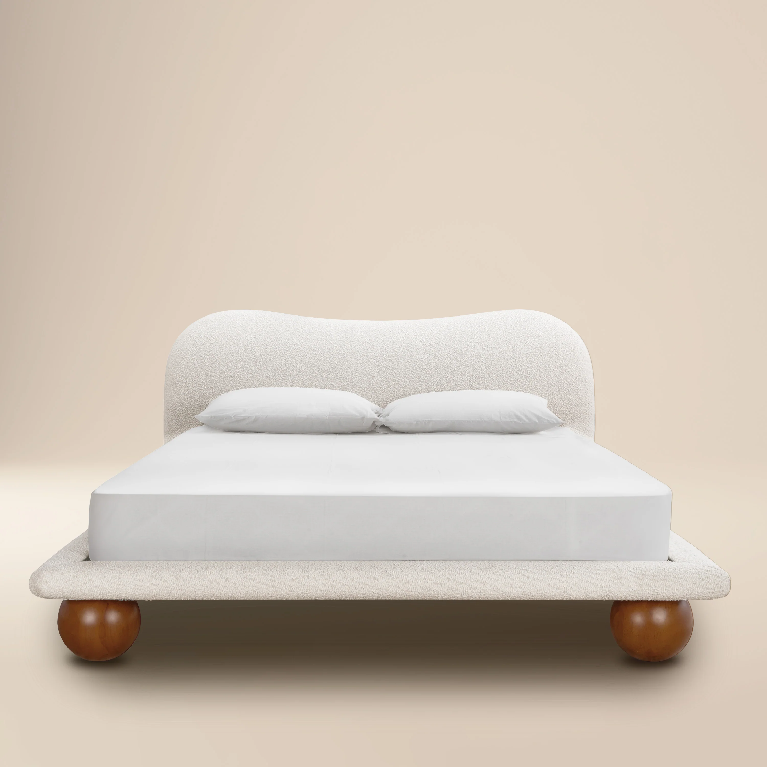 Orbit Bed | Froth White Boucle | King
