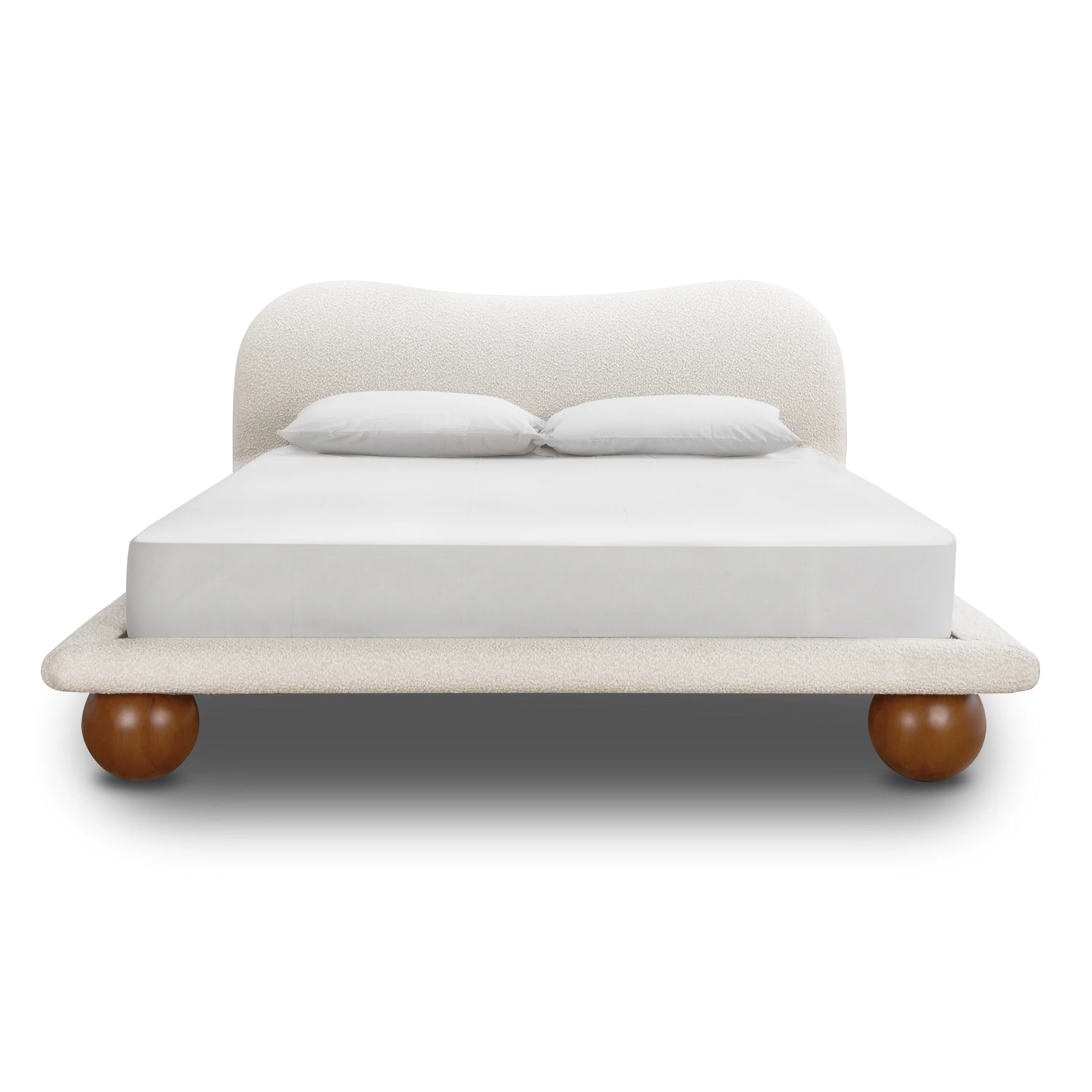 Orbit Bed | Froth White Boucle | King - Image 2