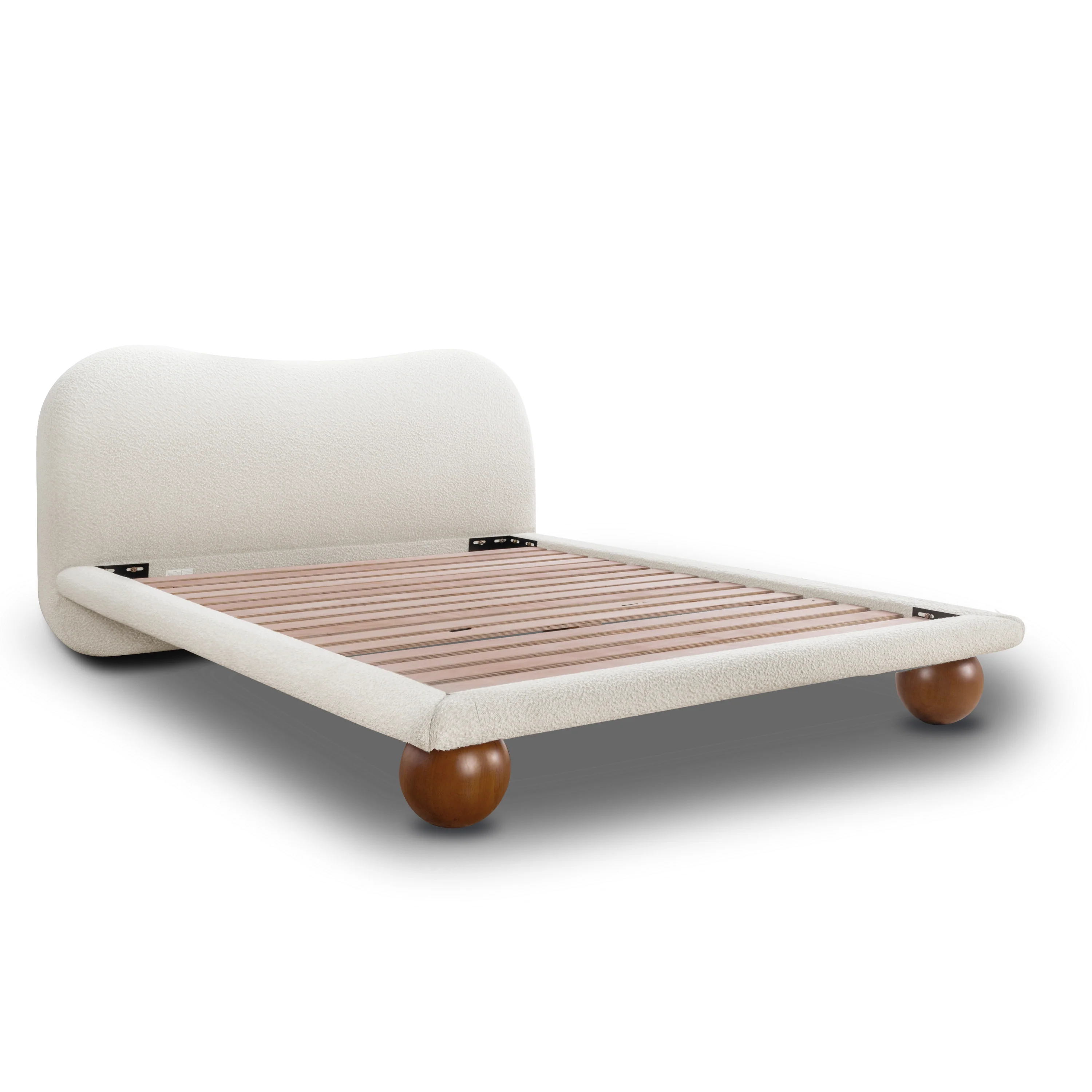 Orbit Bed | Froth White Boucle | King - Image 4