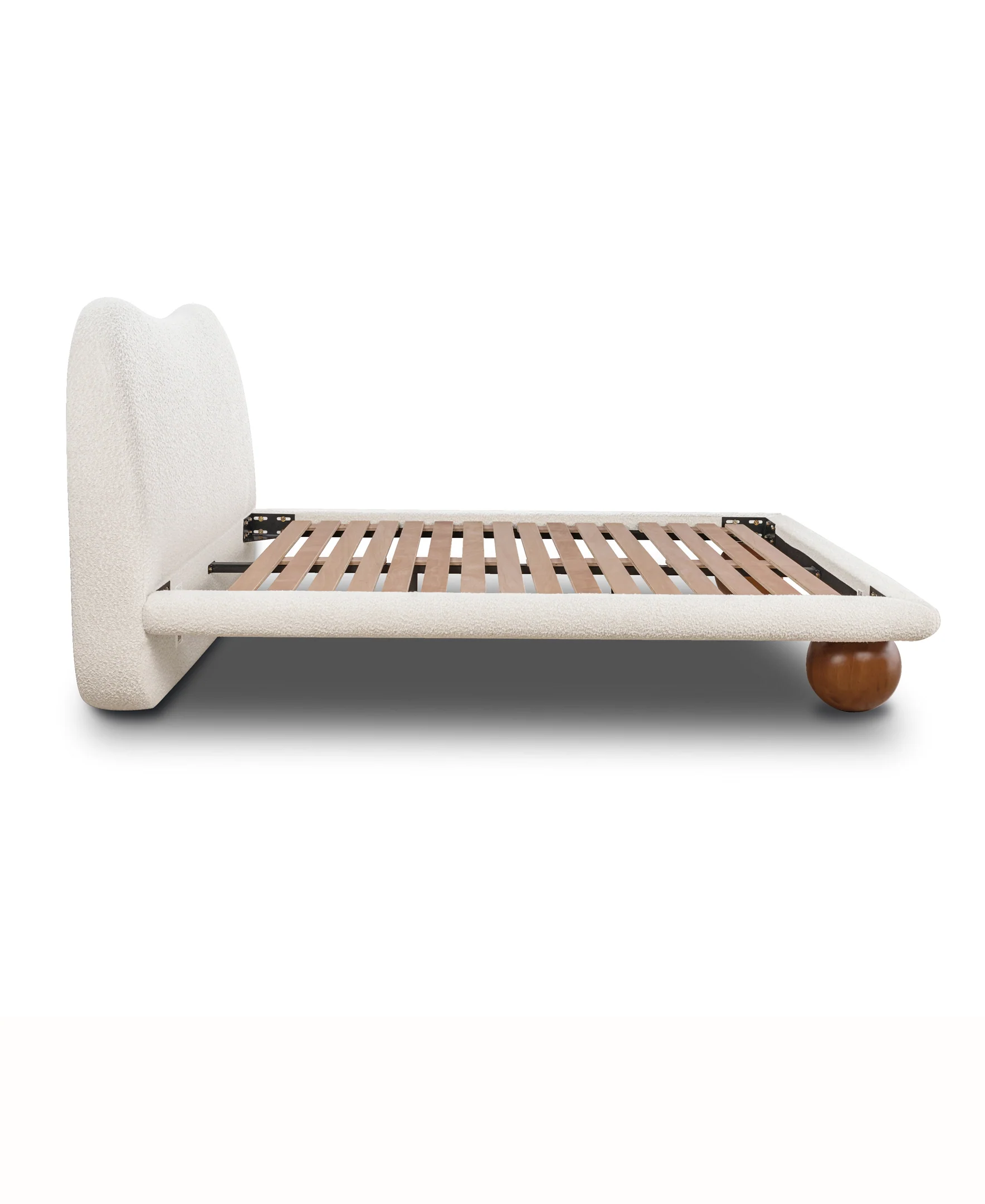 Orbit Bed | Froth White Boucle | Queen - Image 7