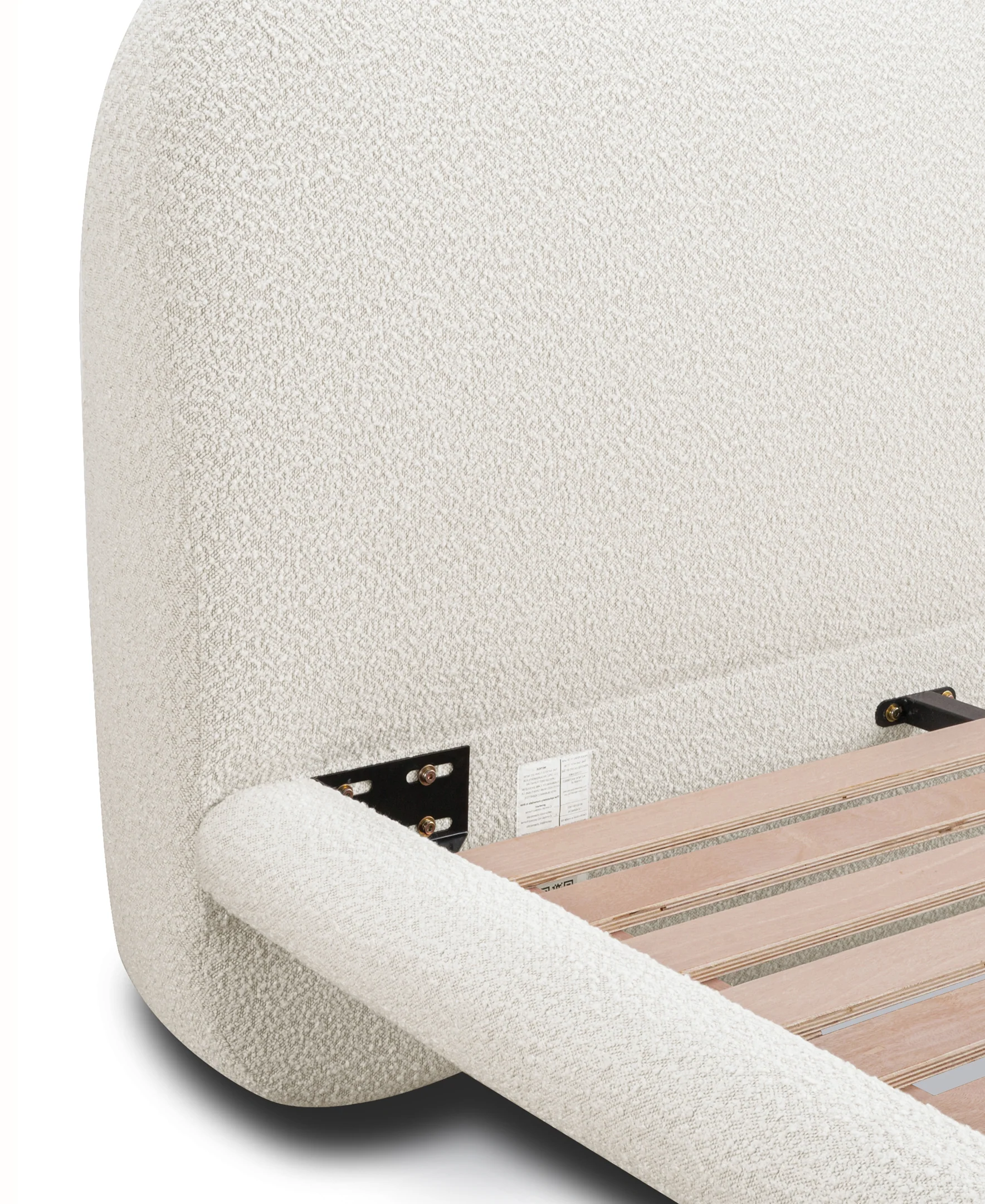 Orbit Bed | Froth White Boucle | Queen - Image 9