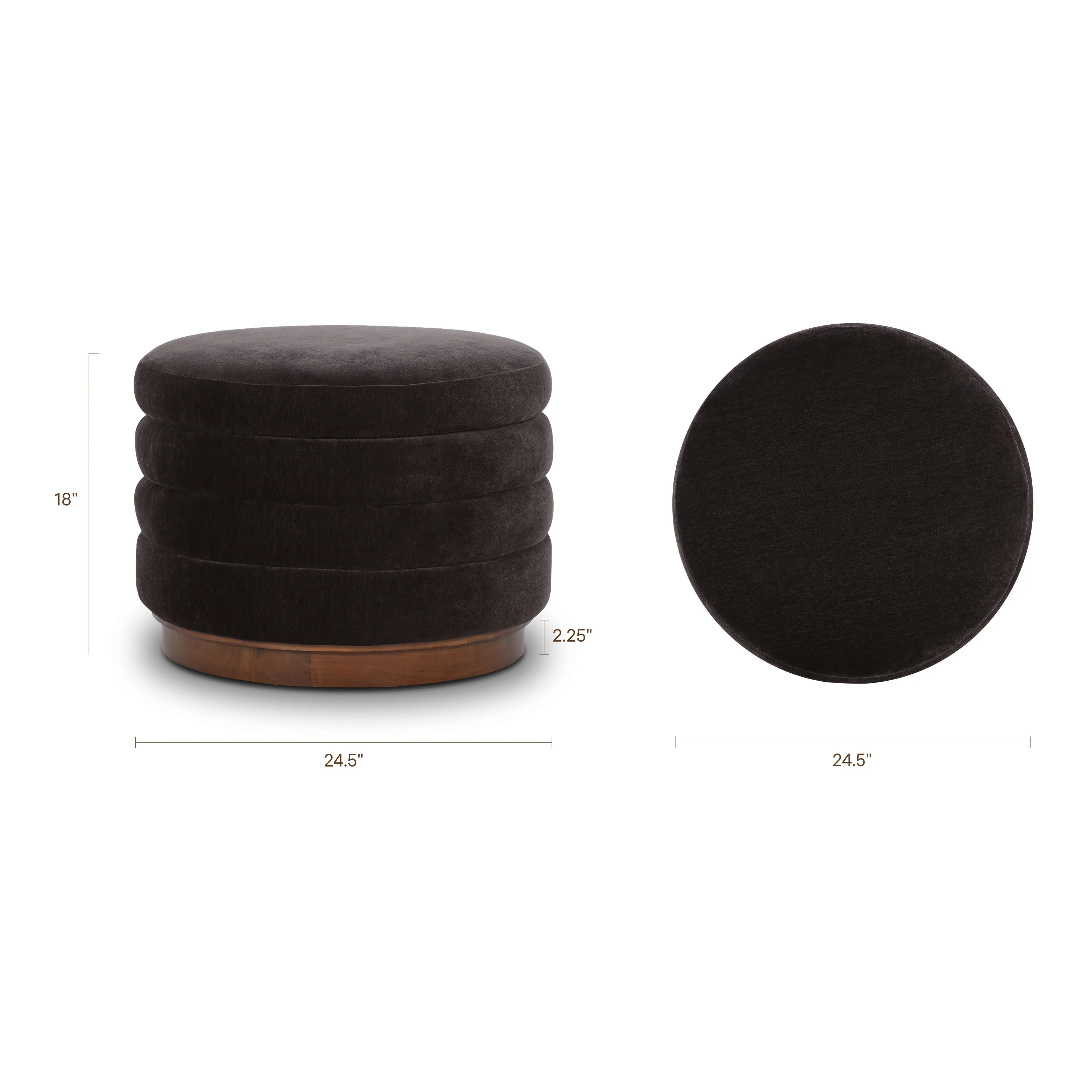 Paros Storage Ottoman | Ganache Brown - Image 12