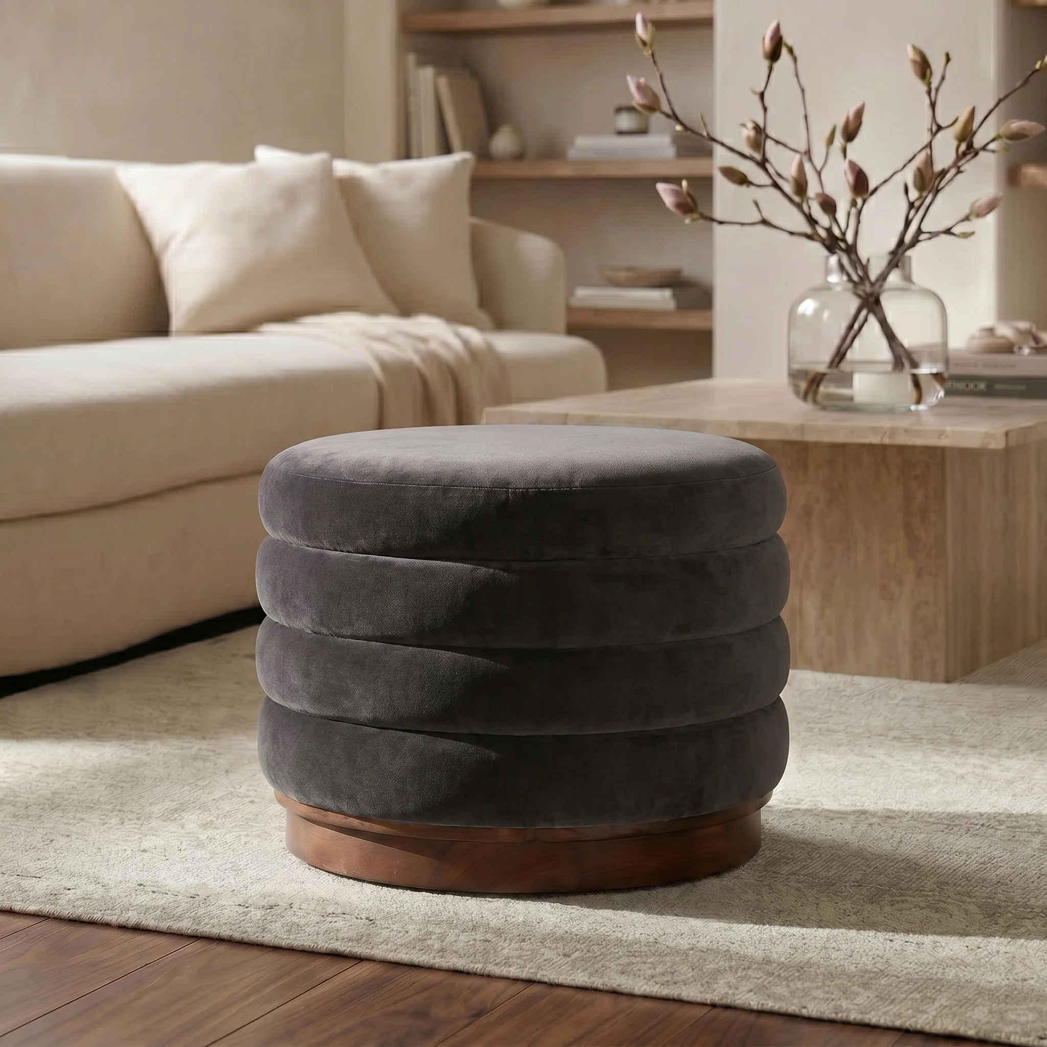 Paros Storage Ottoman | Ganache Brown - Image 2