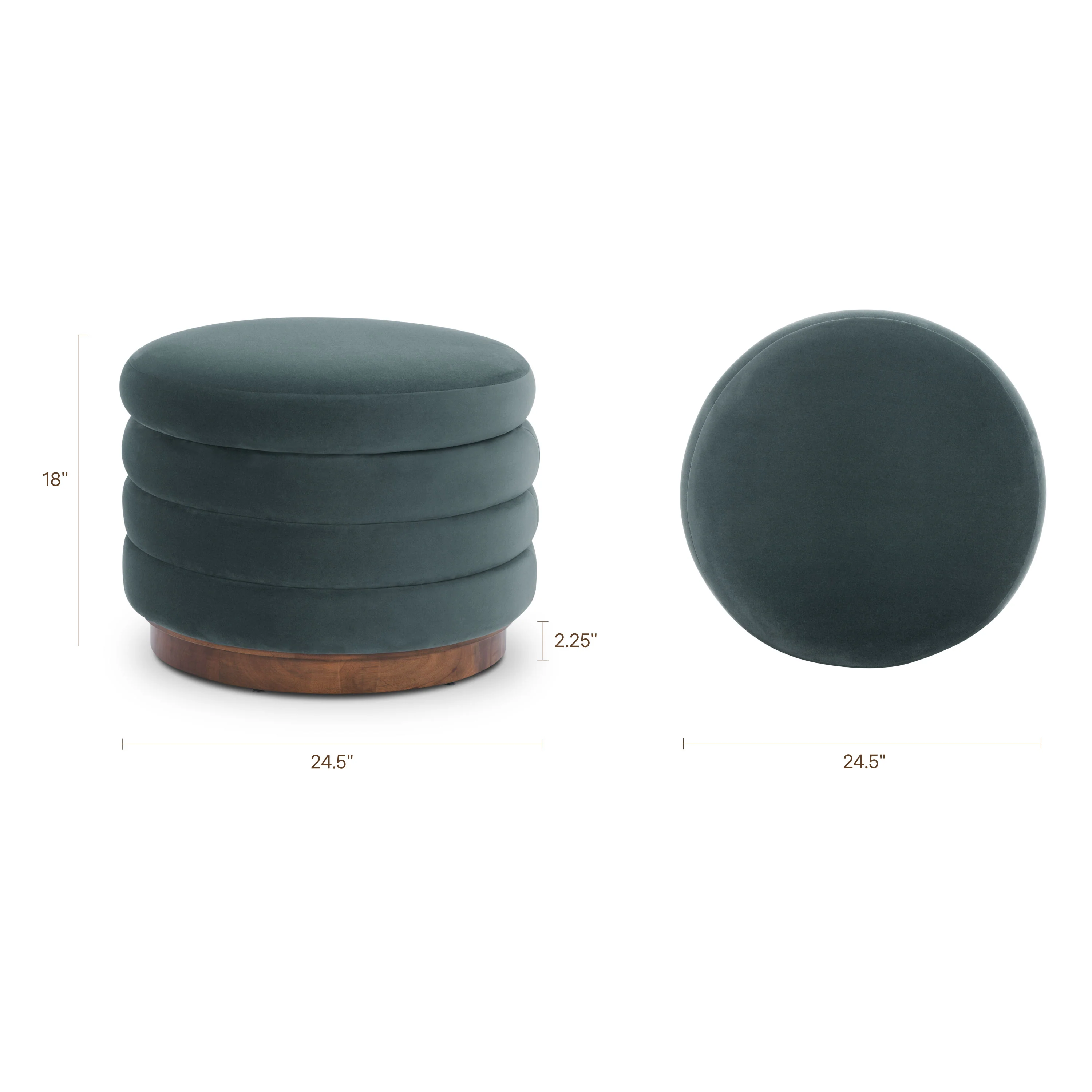 Paros Storage Ottoman | Shadow Teal - Image 12