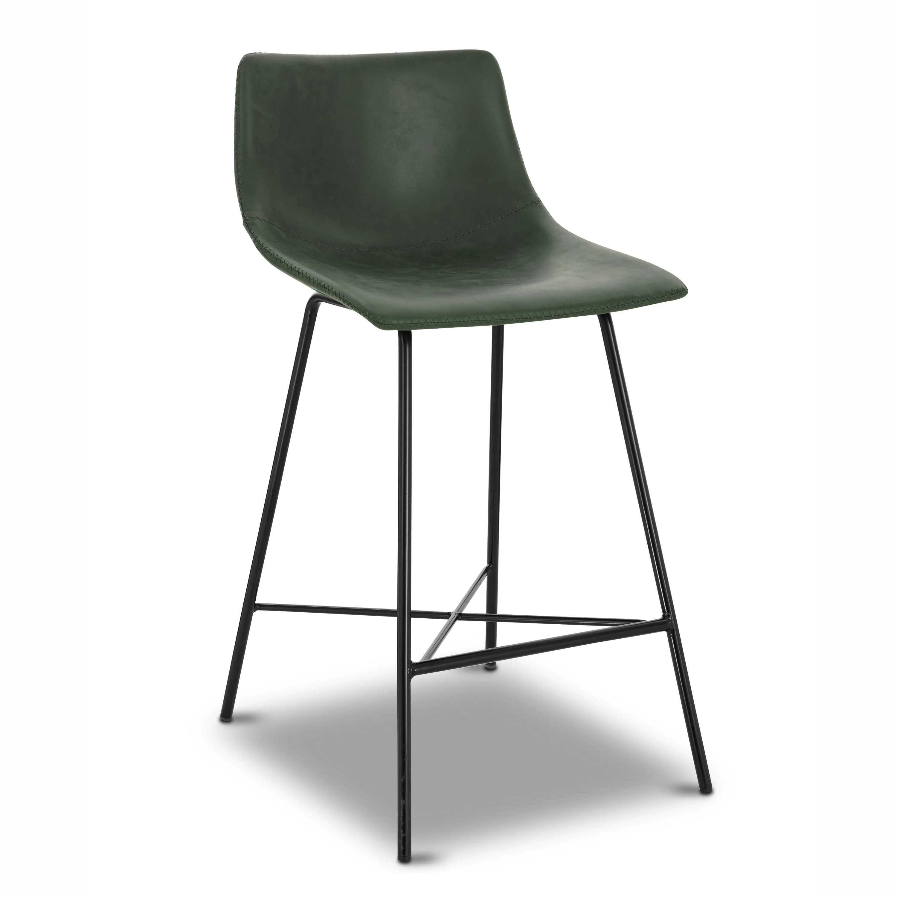 Paxton 24” Counter Height Stool | Ivy Green | Set of 3 - Image 5