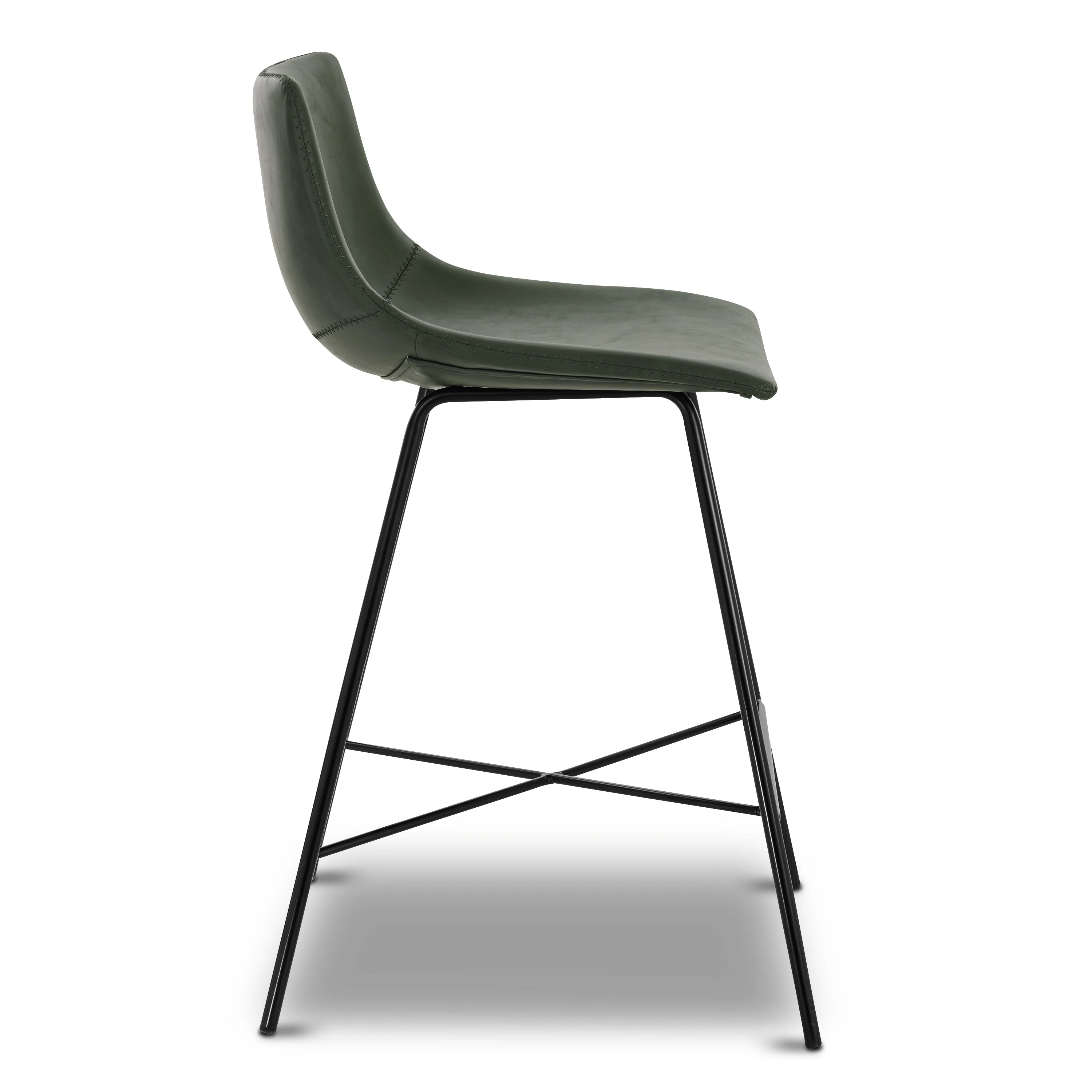 Paxton 24” Counter Height Stool | Ivy Green | Set of 3 - Image 6