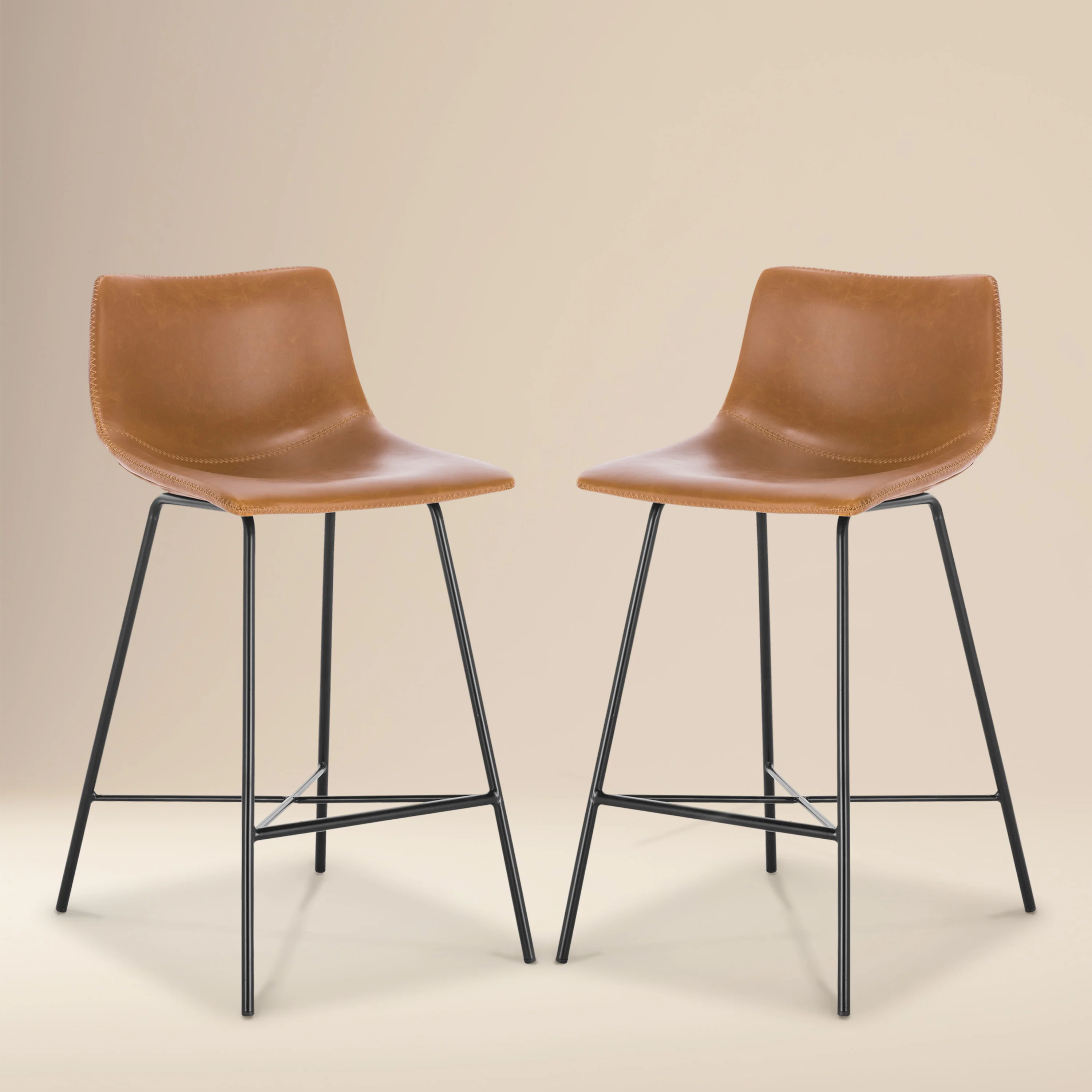 Paxton 24” Counter Height Stool | Tan | Set of 2