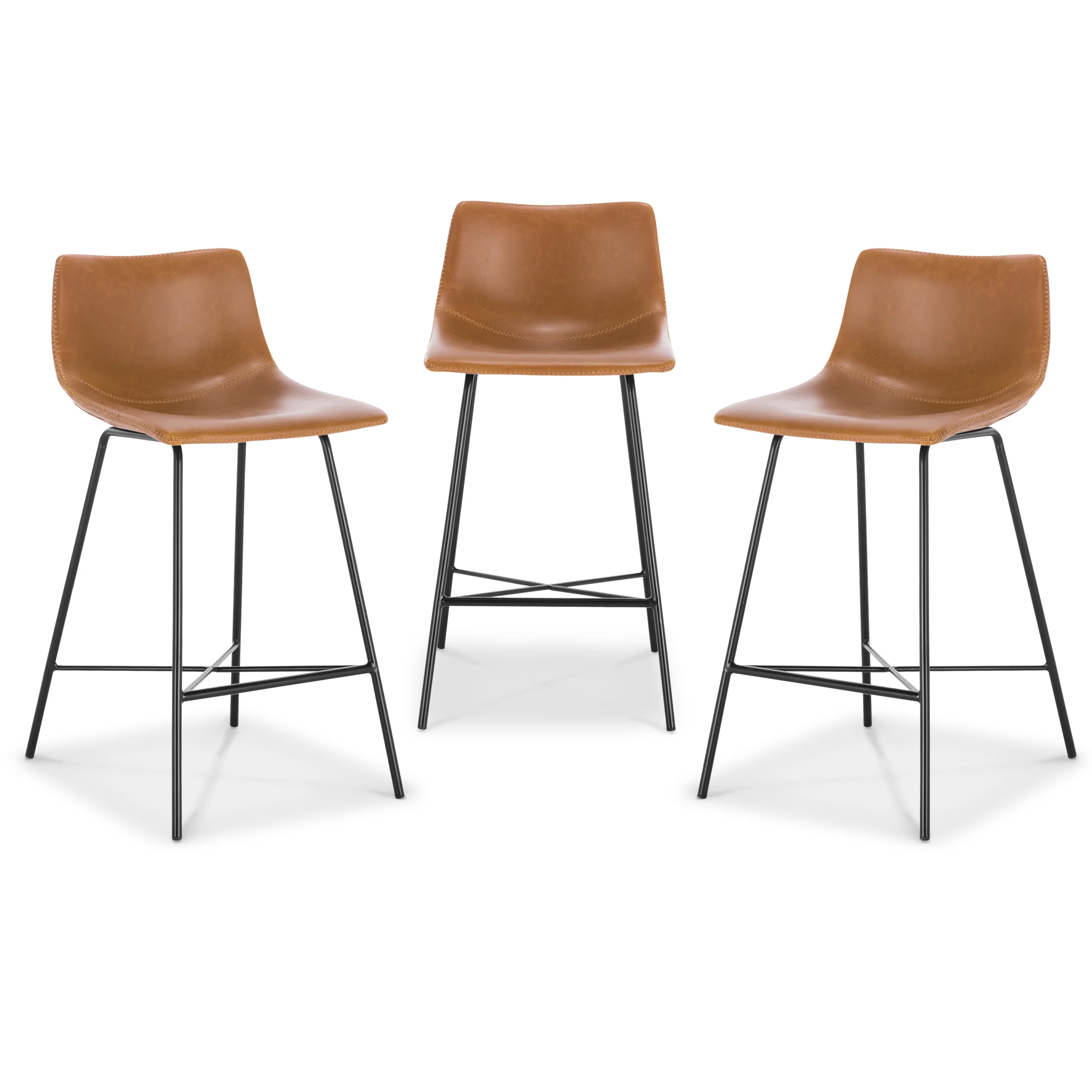 Paxton 24” Counter Height Stool | Tan | Set of 3 - Image 4