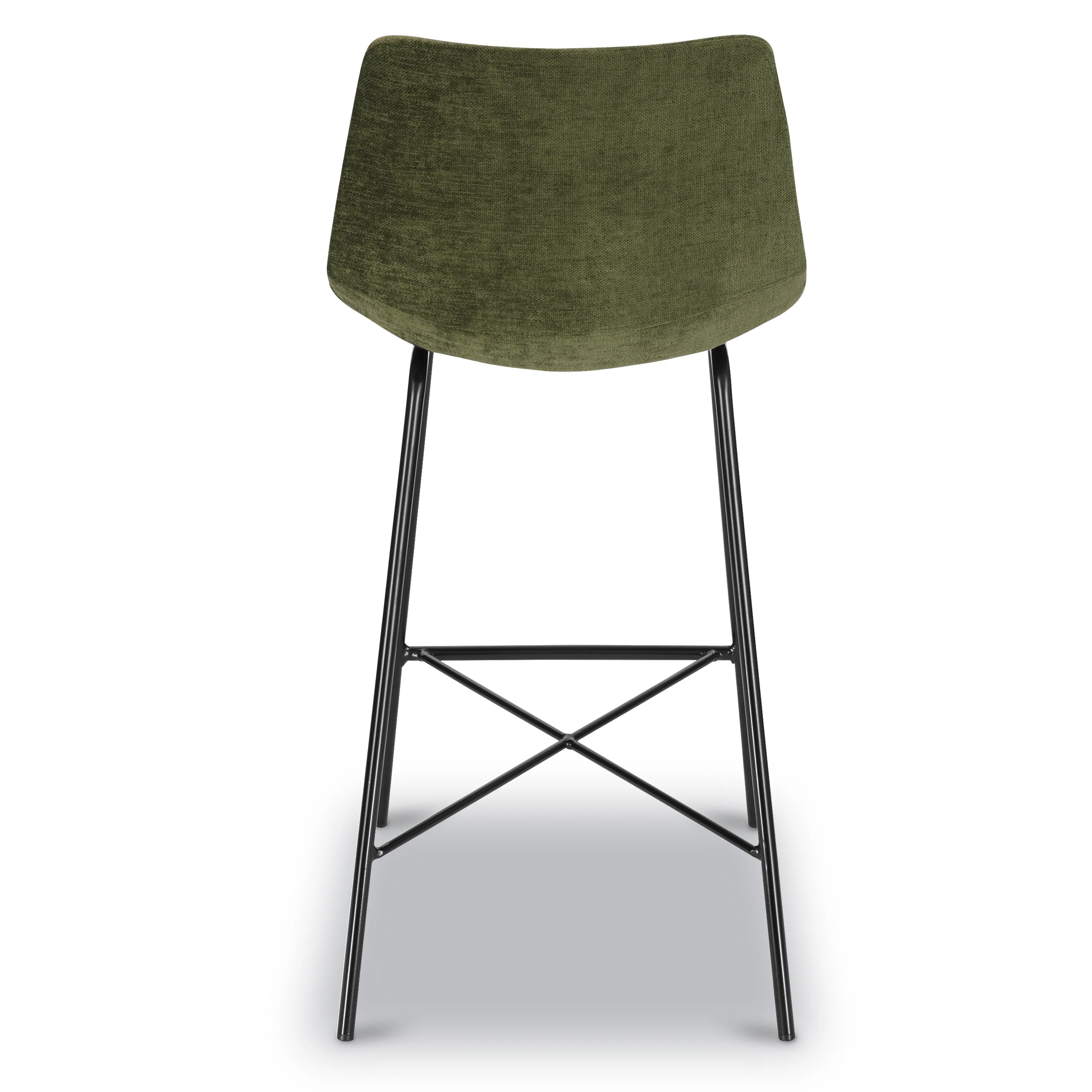 Paxton 24” Velvet Counter Stool | Distressed Green Velvet | Set of 3 - Image 5