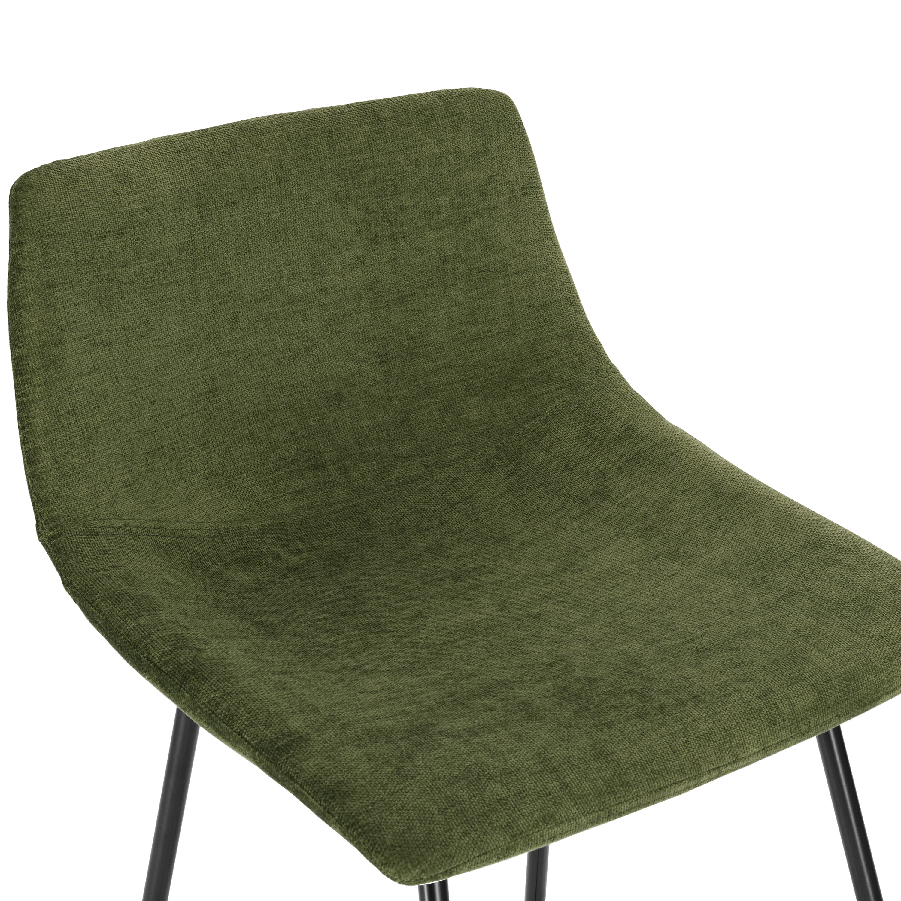 Paxton 24” Velvet Counter Stool | Distressed Green Velvet | Set of 3 - Image 8