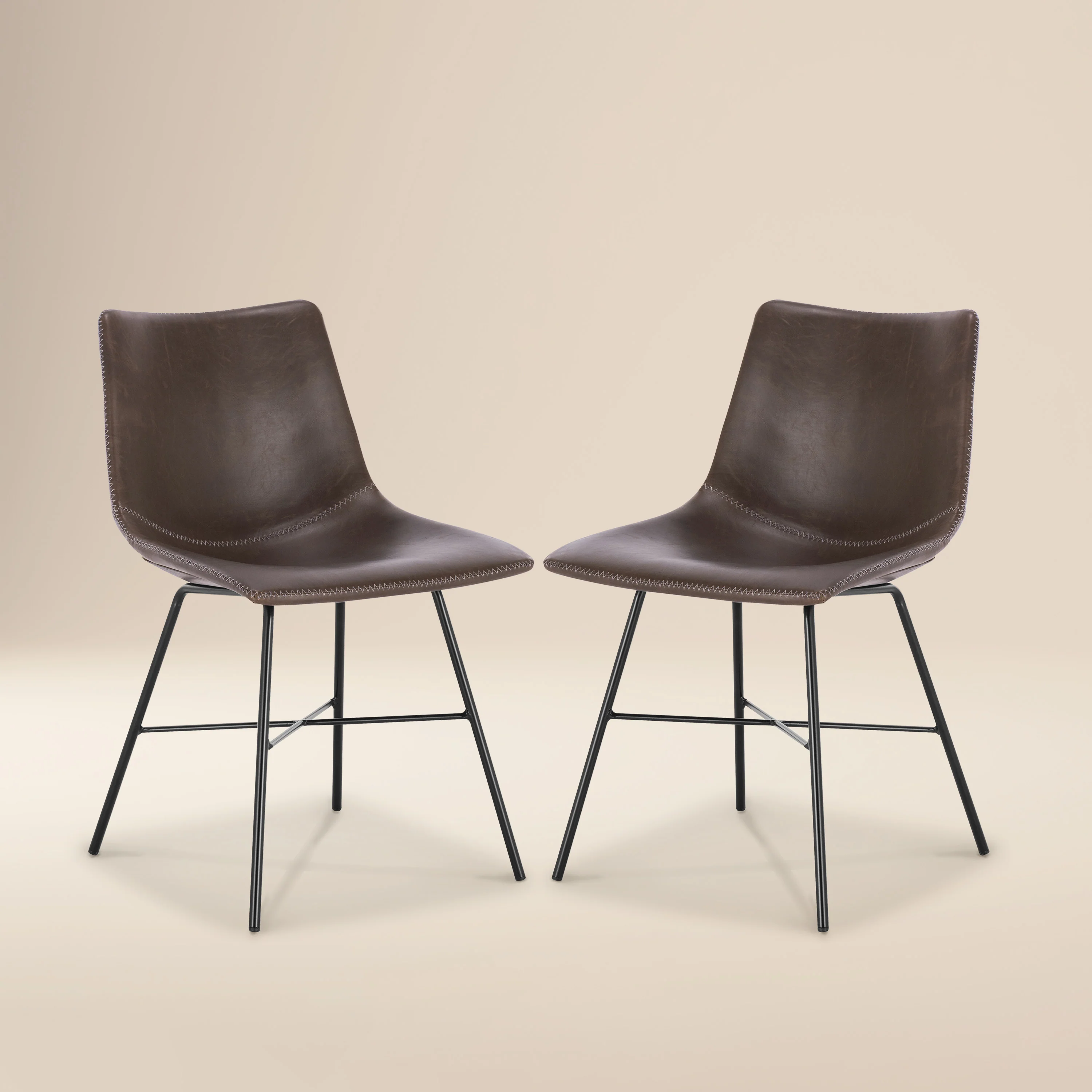 Paxton Dining Chair | Brown | Set of 2