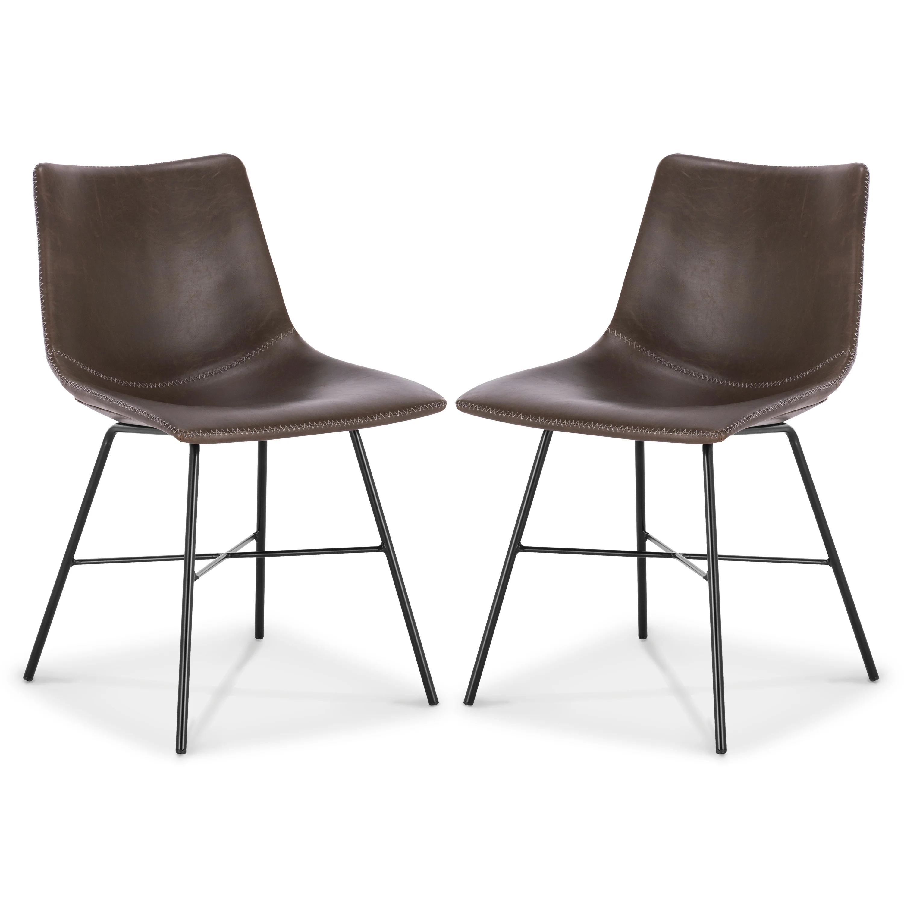 Paxton Dining Chair | Brown | Set of 2 - Image 5