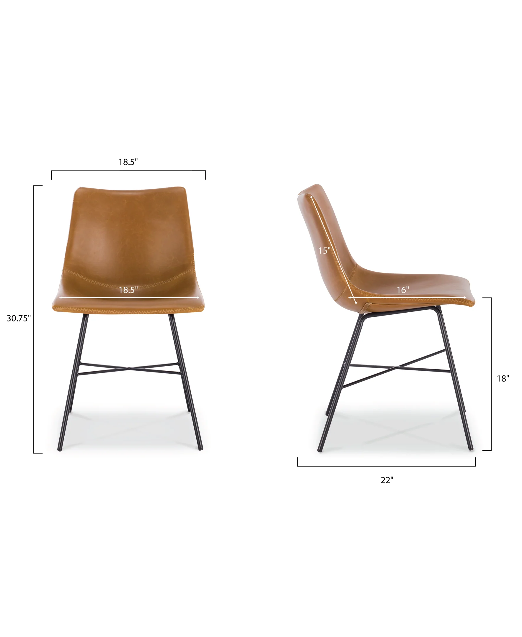 Paxton Dining Chair | Tan | Set of 2 - Image 10
