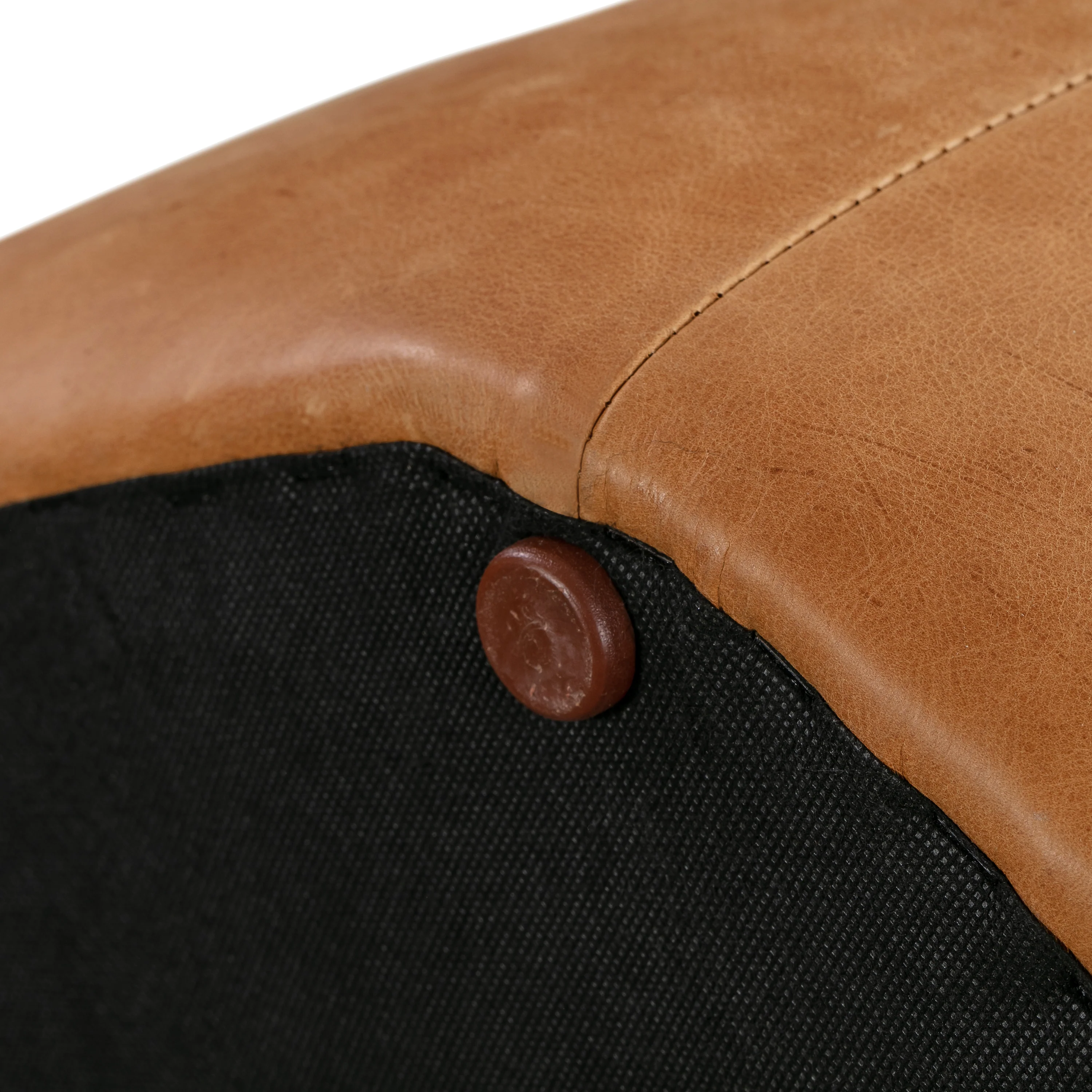 Porto Leather Ottoman | Cognac Tan - Image 9