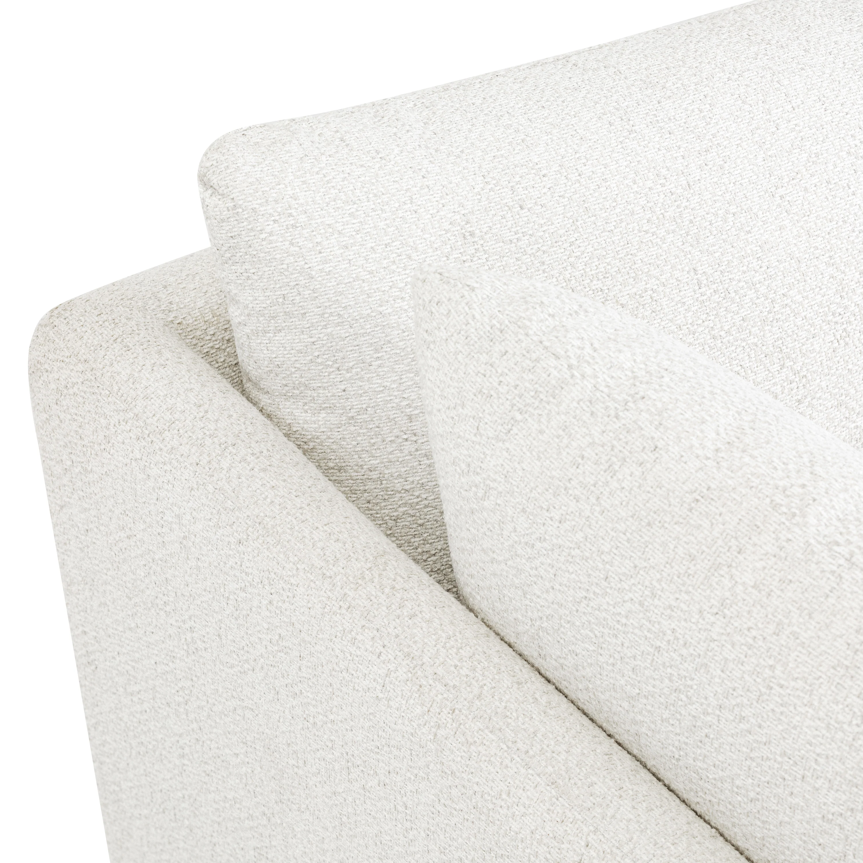 Pertuis 122" Left-Facing Bumper Sectional Sofa | Aspen White - Image 7