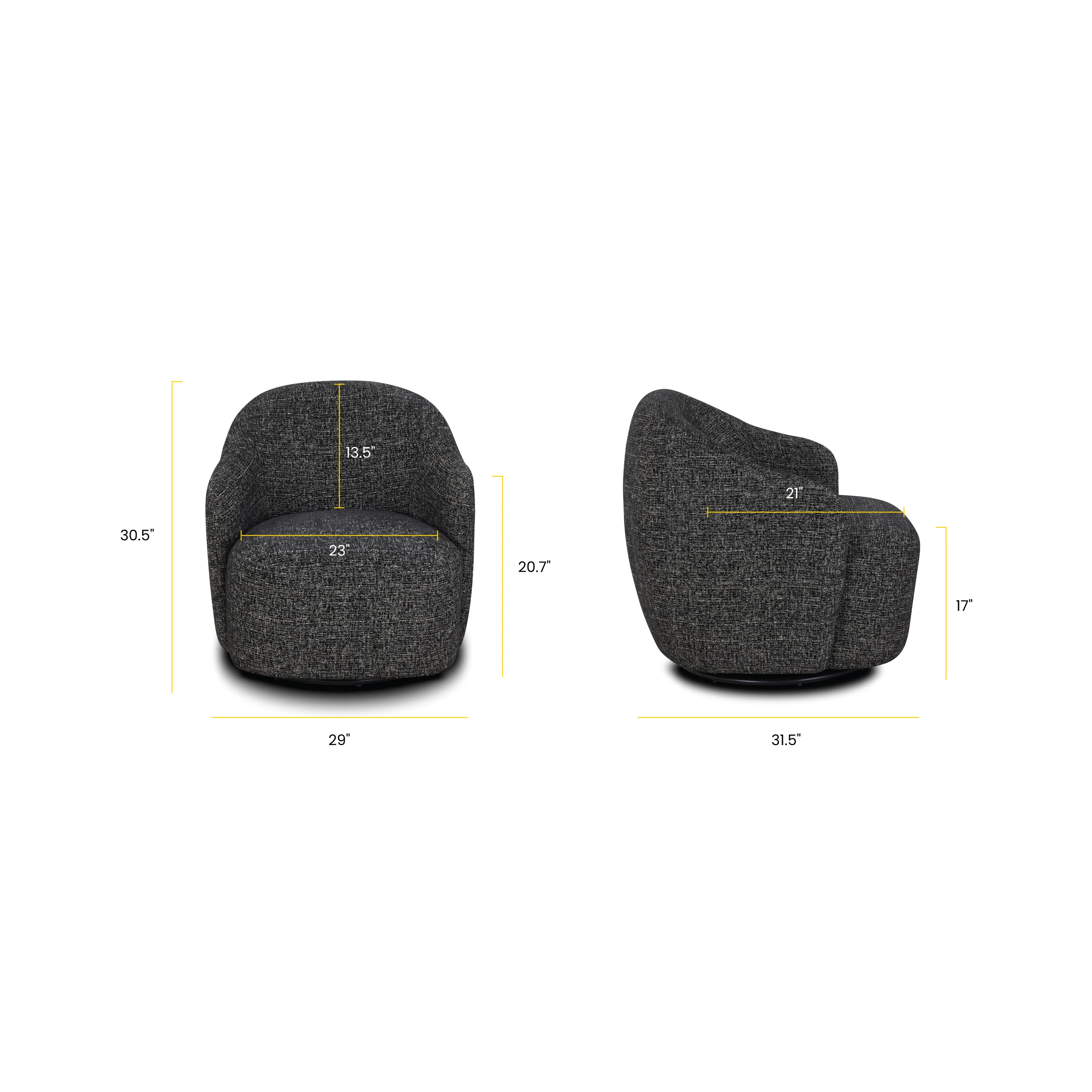 Petal Lounge Chair | Ebony Black - Image 11