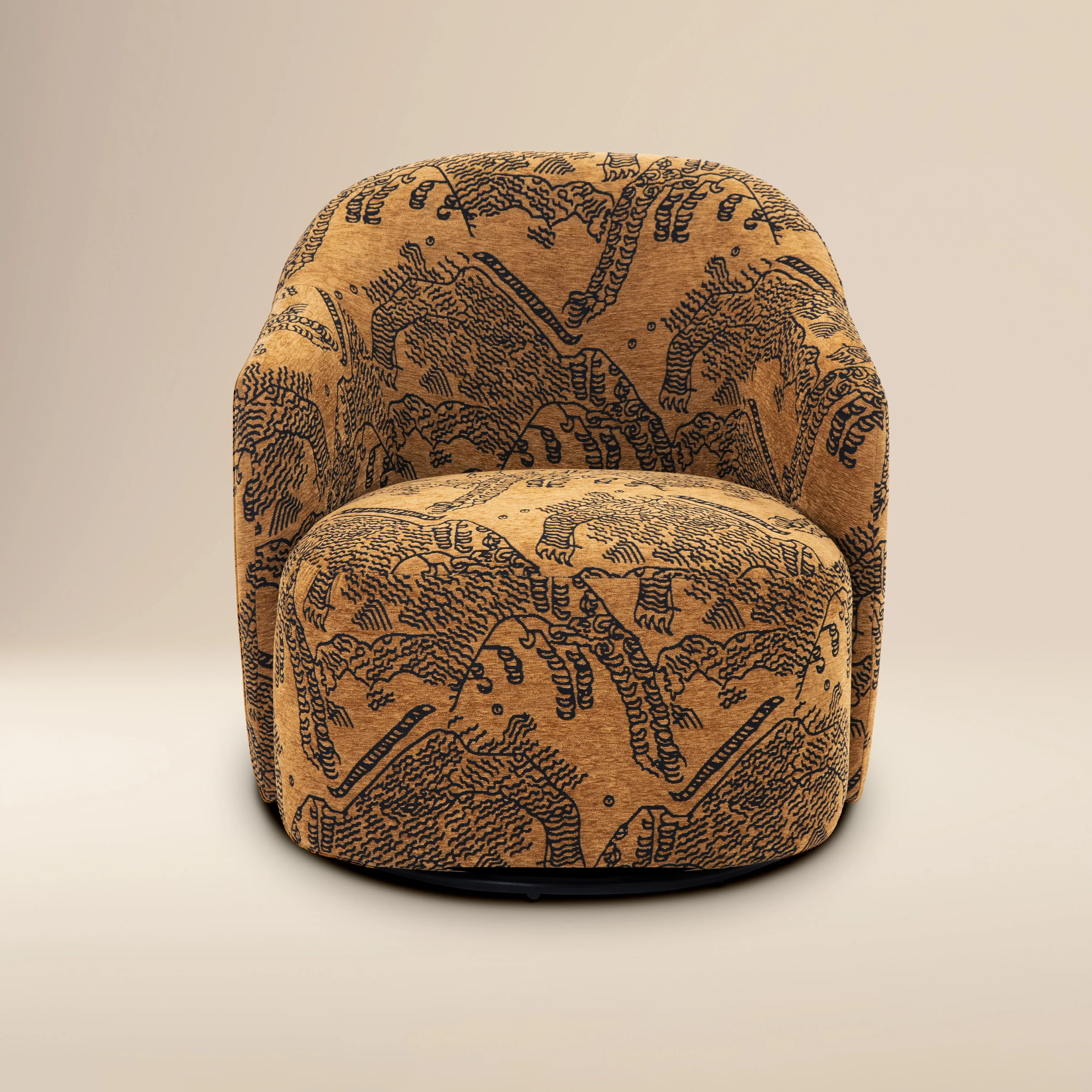 Petal Lounge Chair | Jacquard Brown