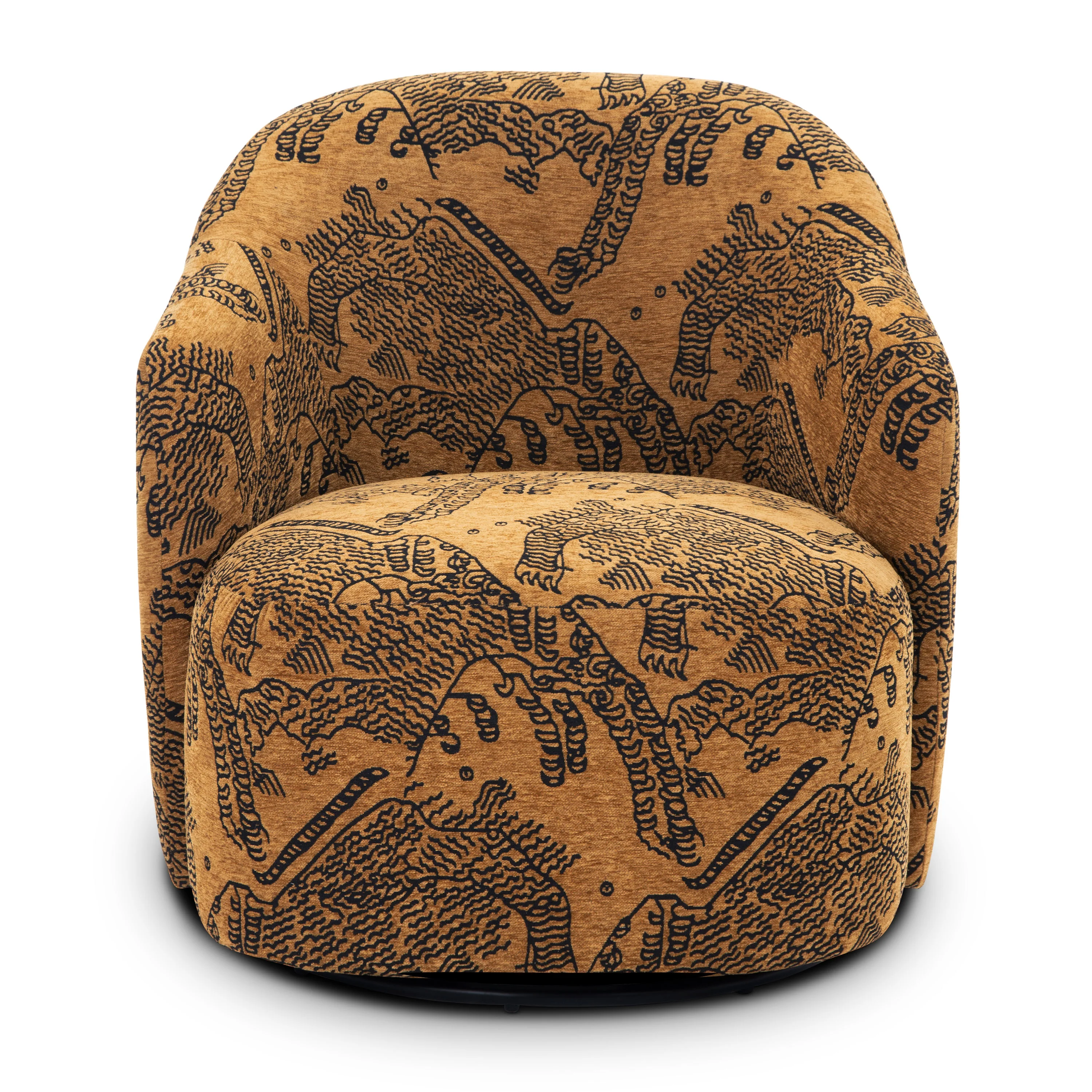 Petal Lounge Chair | Jacquard Brown - Image 3