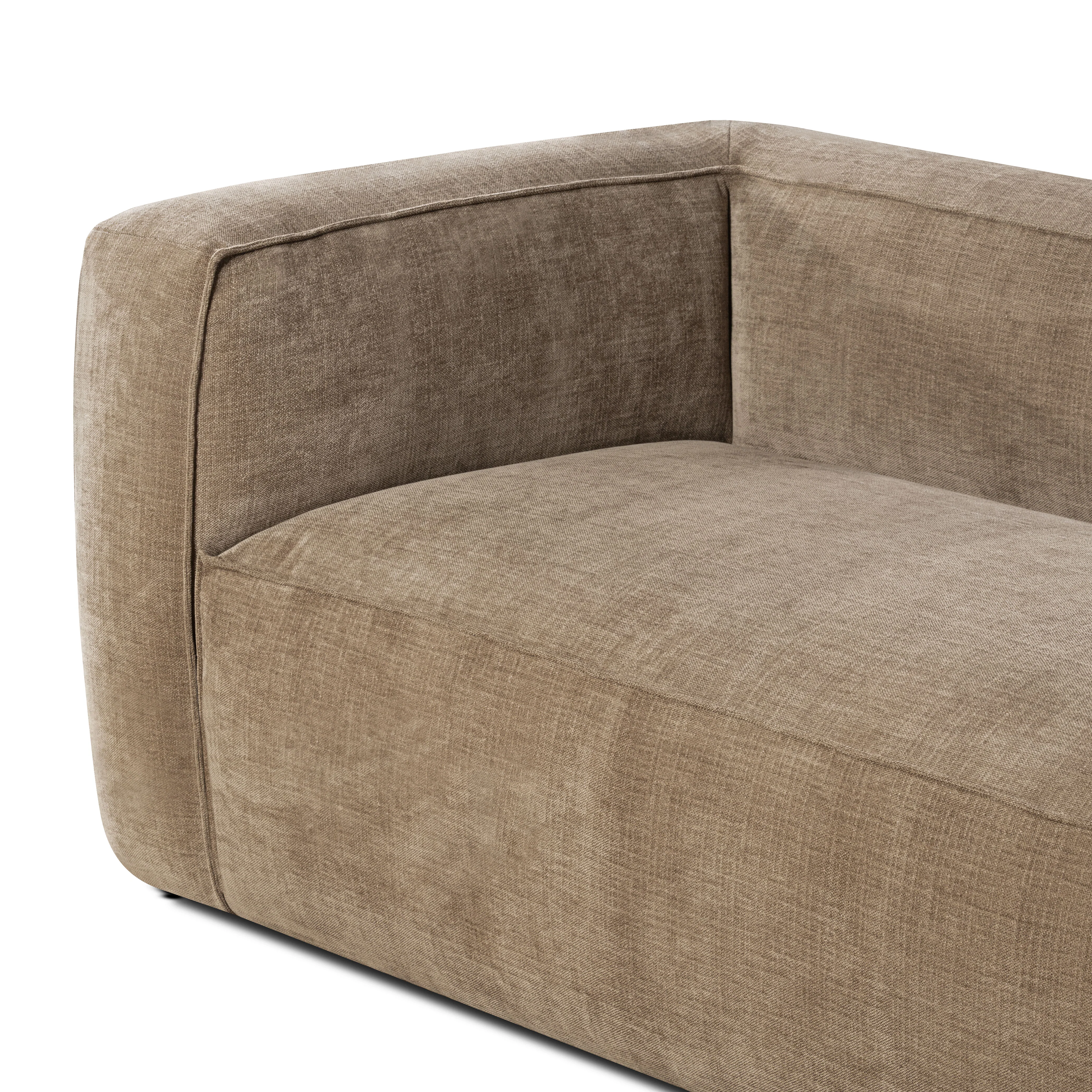 Piazza 124.5" L-Shaped Sectional | Clove Brown - Image 11