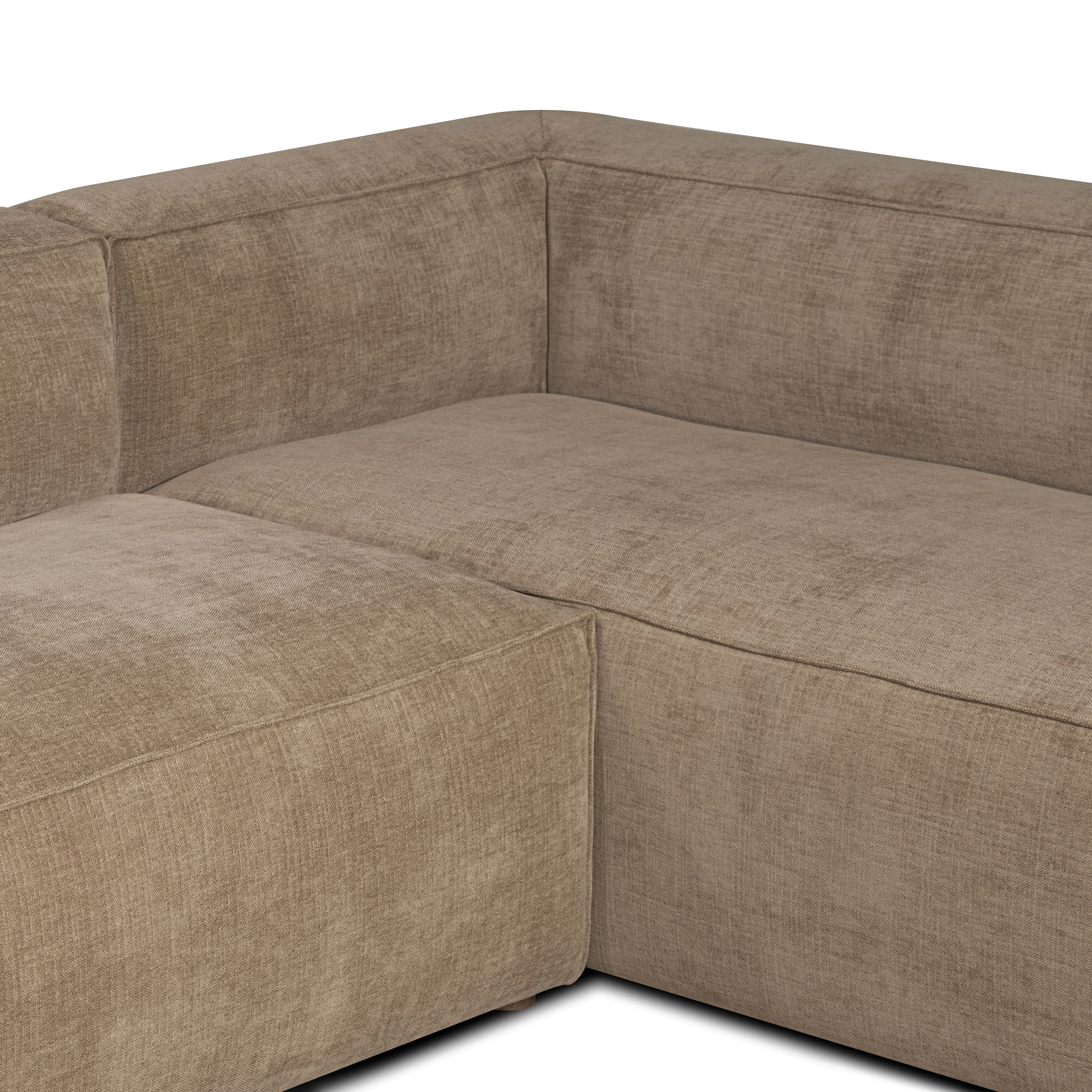 Piazza 124.5" L-Shaped Sectional | Clove Brown - Image 13