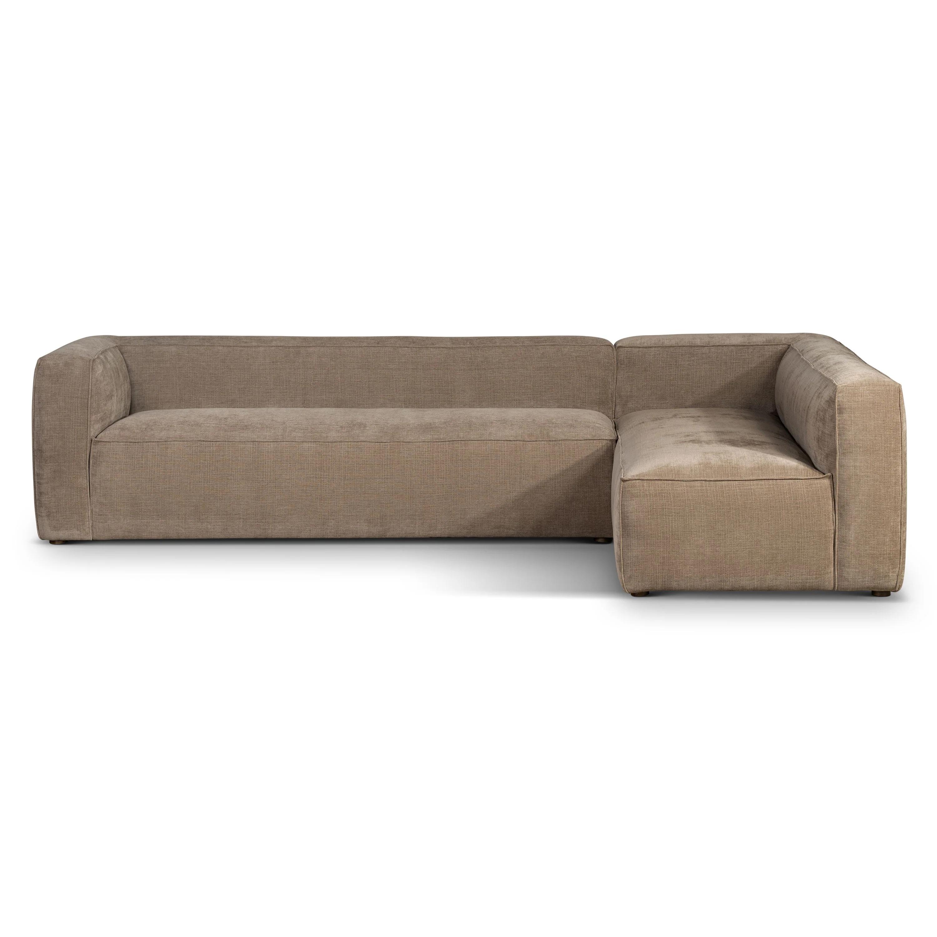 Piazza 124.5" L-Shaped Sectional | Clove Brown - Image 3