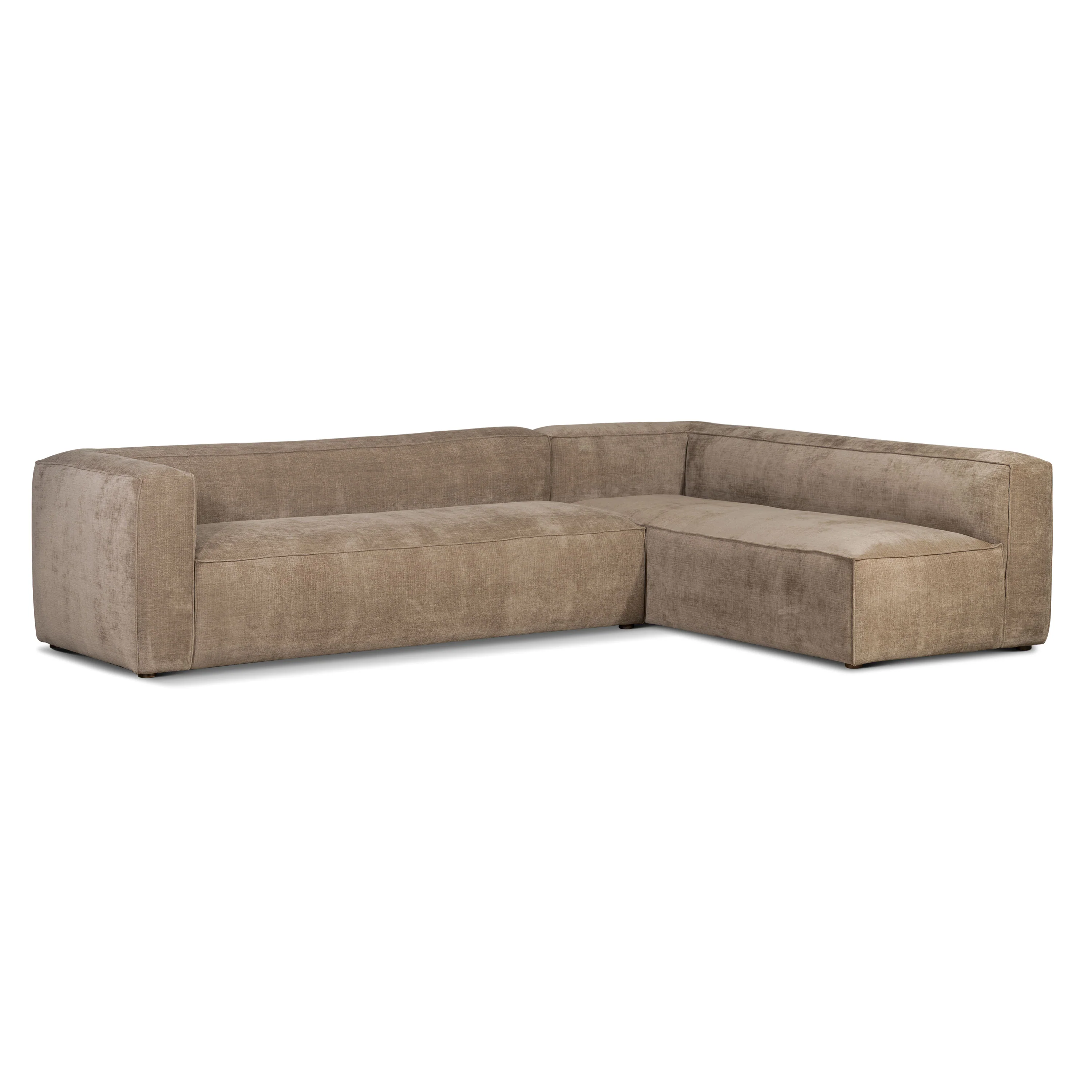 Piazza 124.5" L-Shaped Sectional | Clove Brown - Image 4