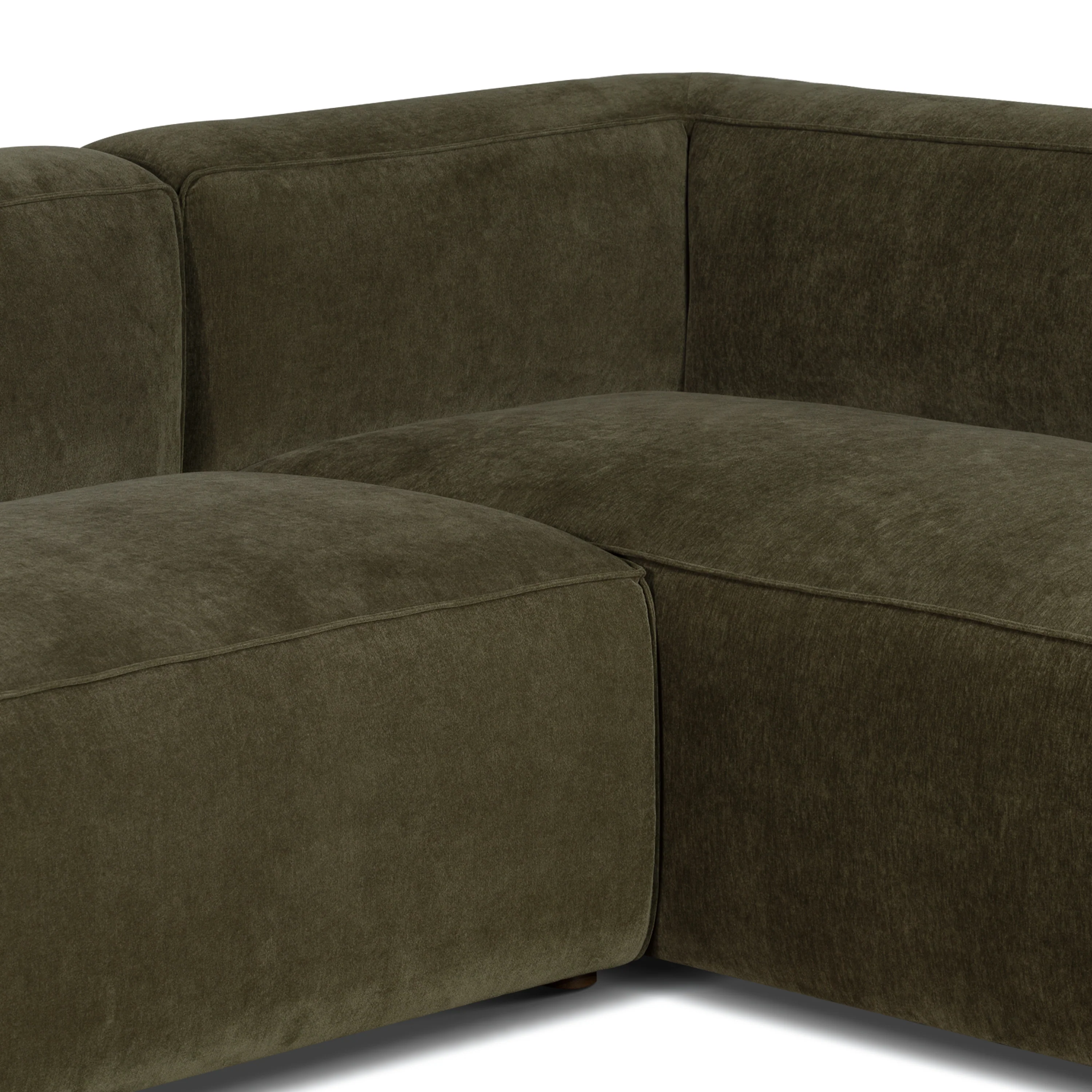 Piazza 124.5" L-Shaped Sectional | Lume Green - Image 15