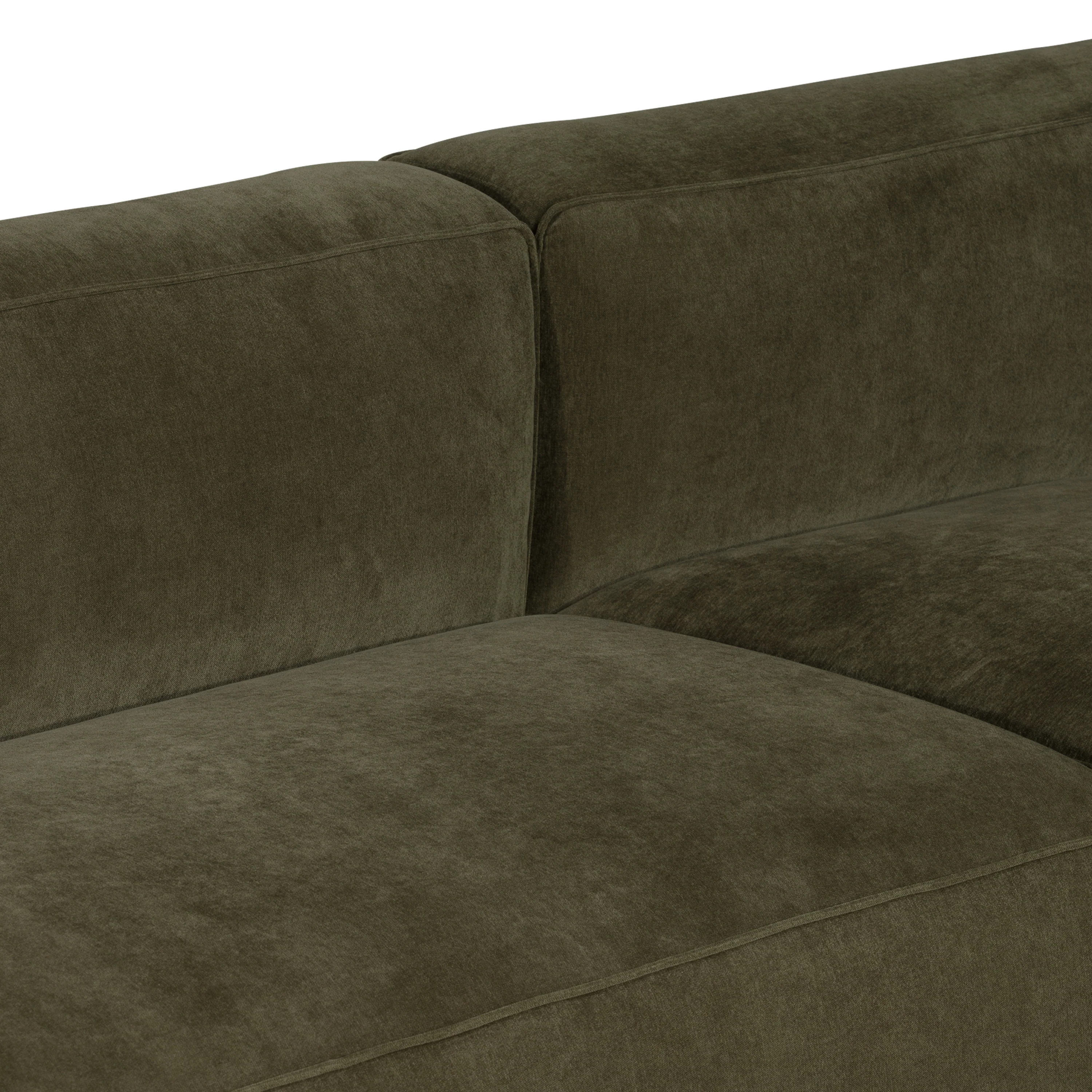 Piazza 124.5" L-Shaped Sectional | Lume Green - Image 17