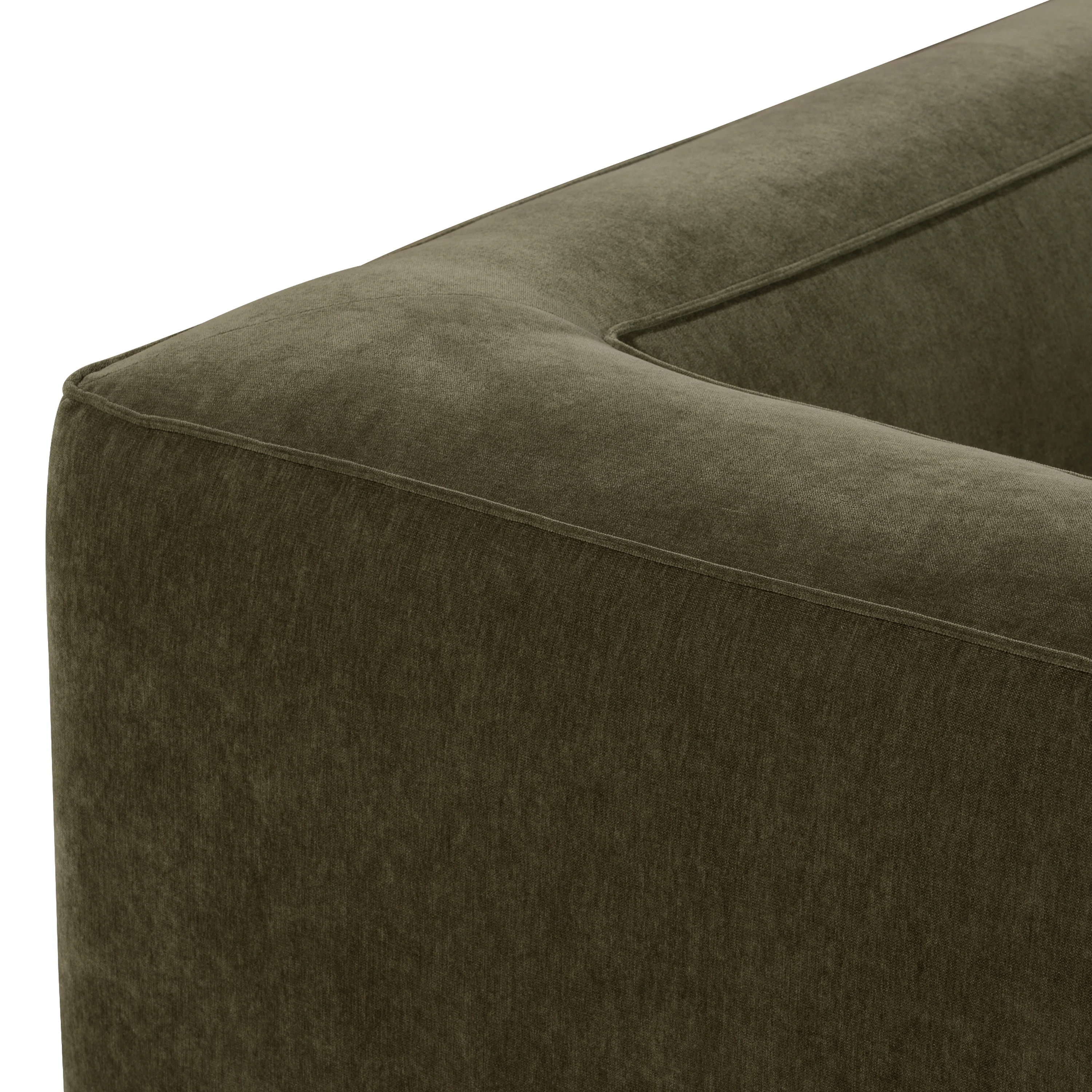 Piazza 124.5" L-Shaped Sectional | Lume Green - Image 18